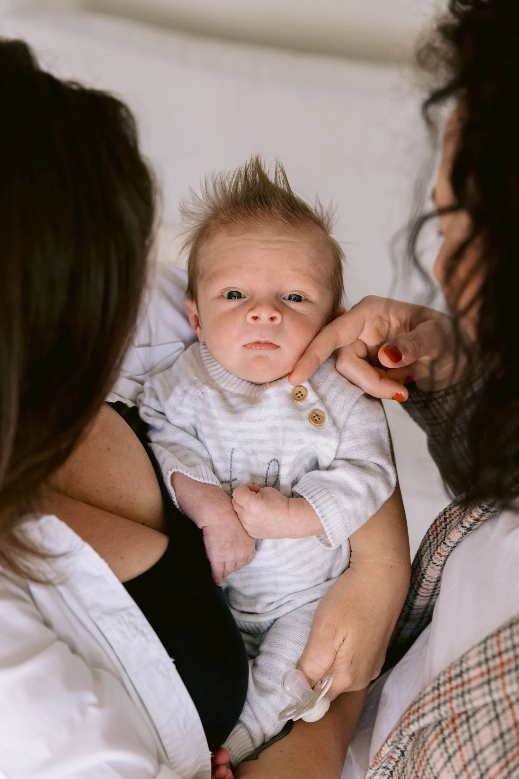 A newborn portrait during a newborn photoshoot in London