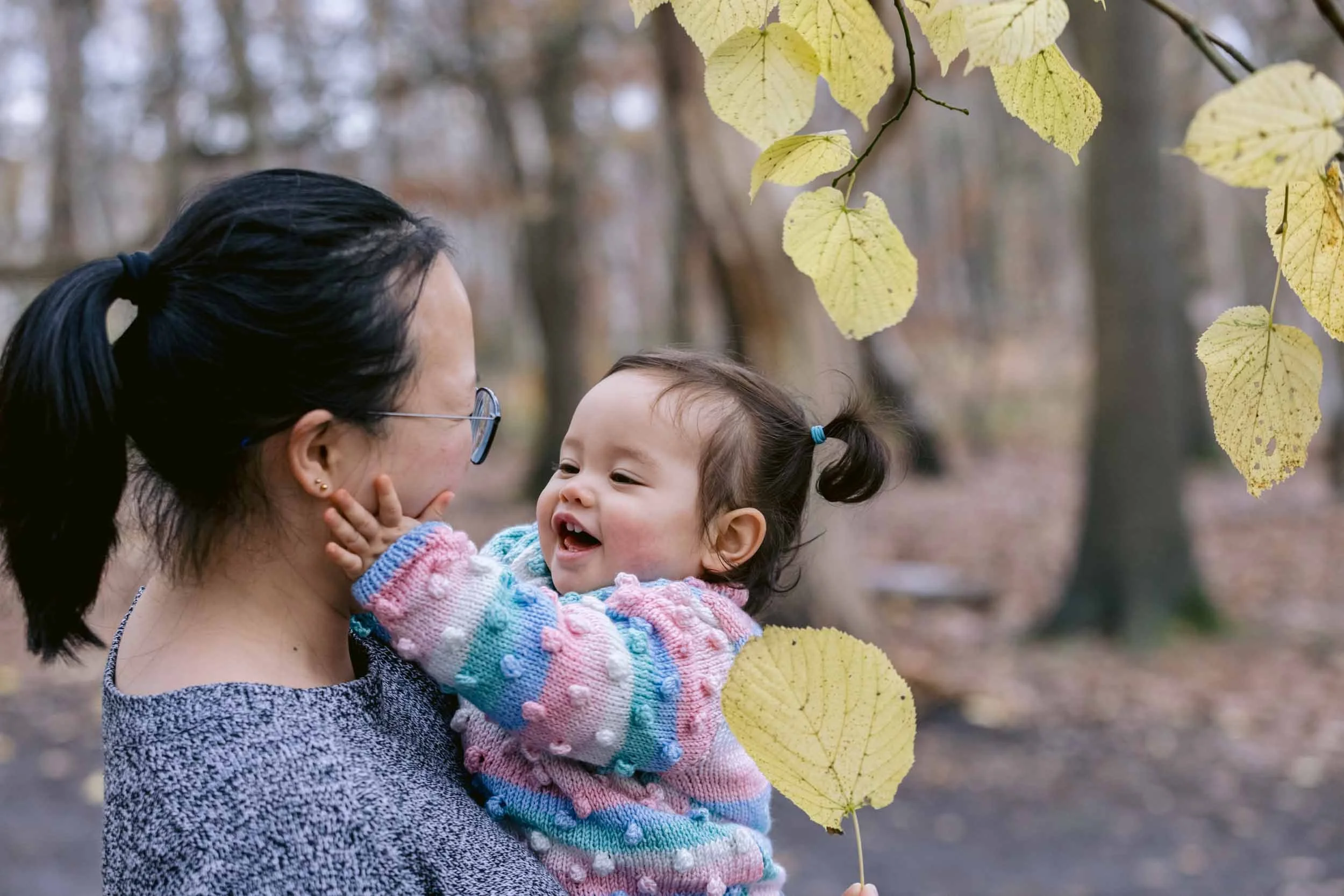 Winter family photography outdoors in London