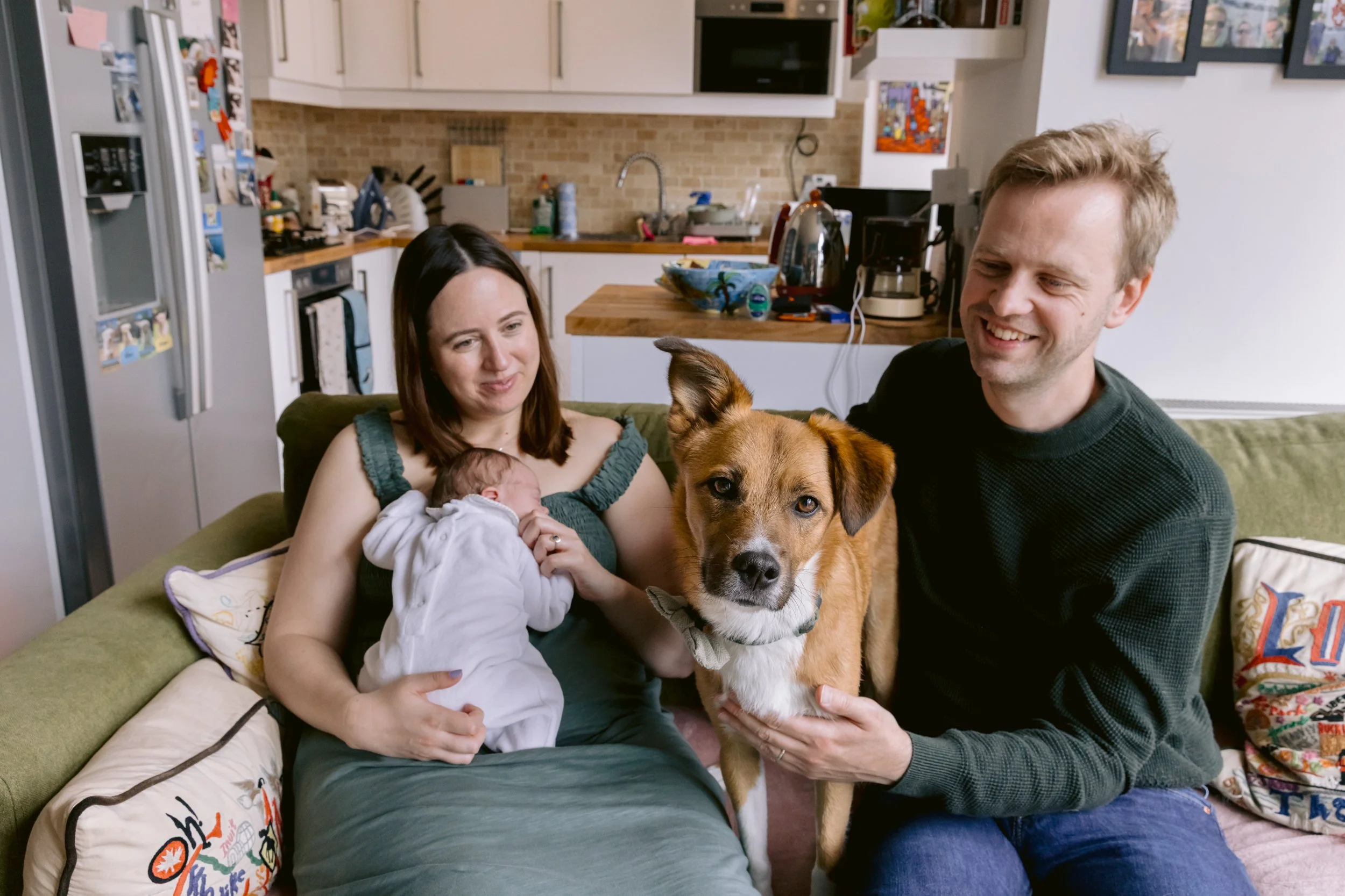 A family and dog portrait in Putney London