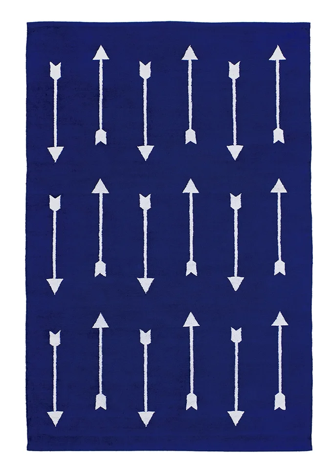 Le Sunday Scout Rug Blue Arrows