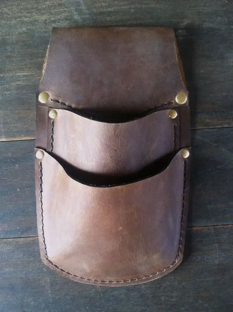 handmade leather tool pouch