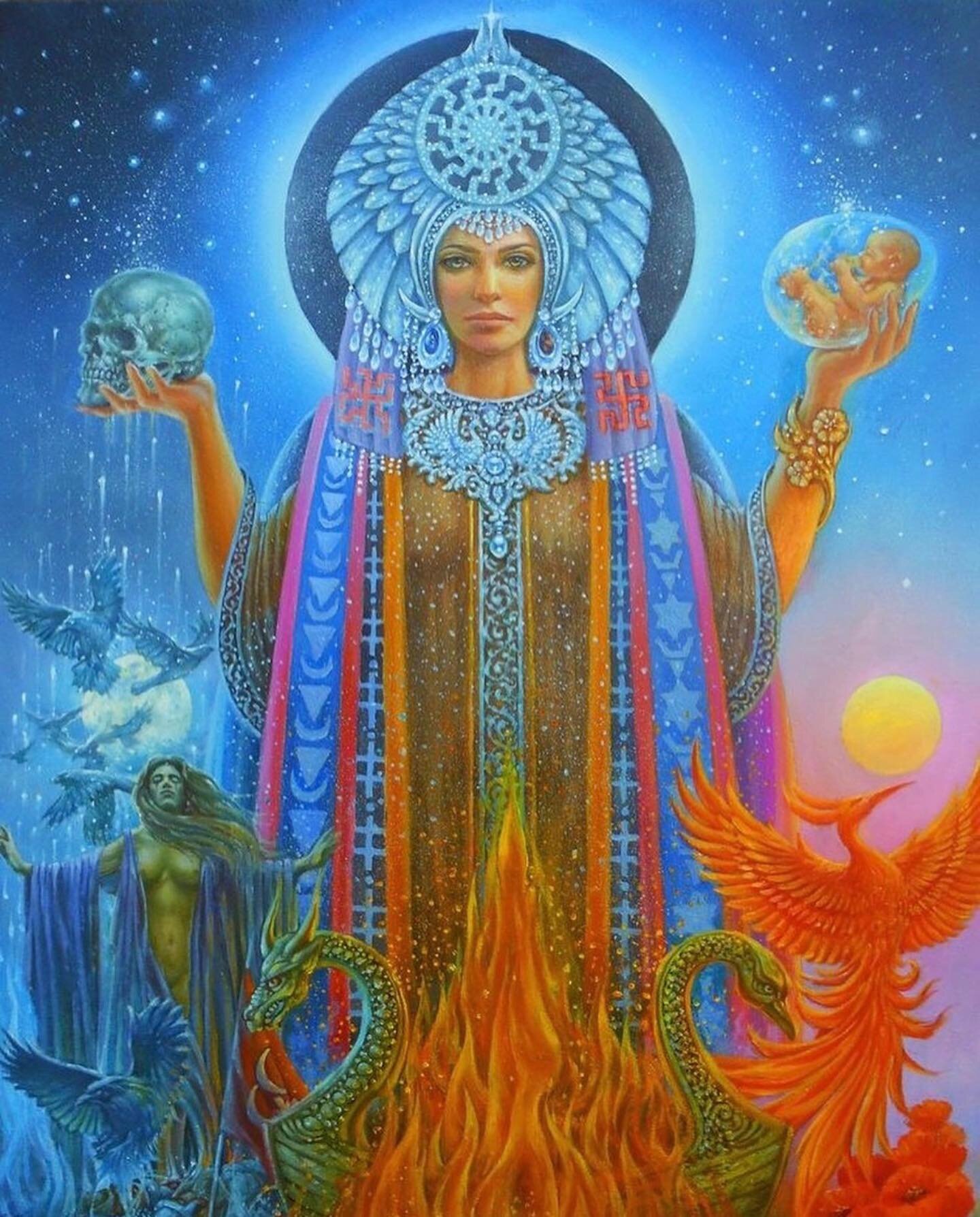 👑 HAIL TO THE GREAT MOTHER QUEEN 💙Venus moves into Cancer, the most nurturing of the zodiac signs, today, May 7 at 7:24 am PDT.

The Great Mother Queen Venus in watery Cancer is emotional, fertile and sensitive. She is generous, compassionate, and 