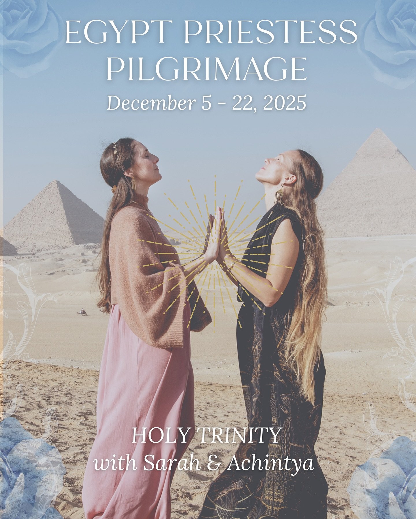 𓇼 &ldquo;There is life before Egypt&hellip; and then there is life after Egypt.&rdquo; 

With joy and devotion, we welcome you to our 
9th Annual Egypt Priestess Pilgrimage:
𓋹 HOLY TRINITY 𓋹
Awakening of the Golden Heart
Dec 5 &ndash; 22, 2025
App