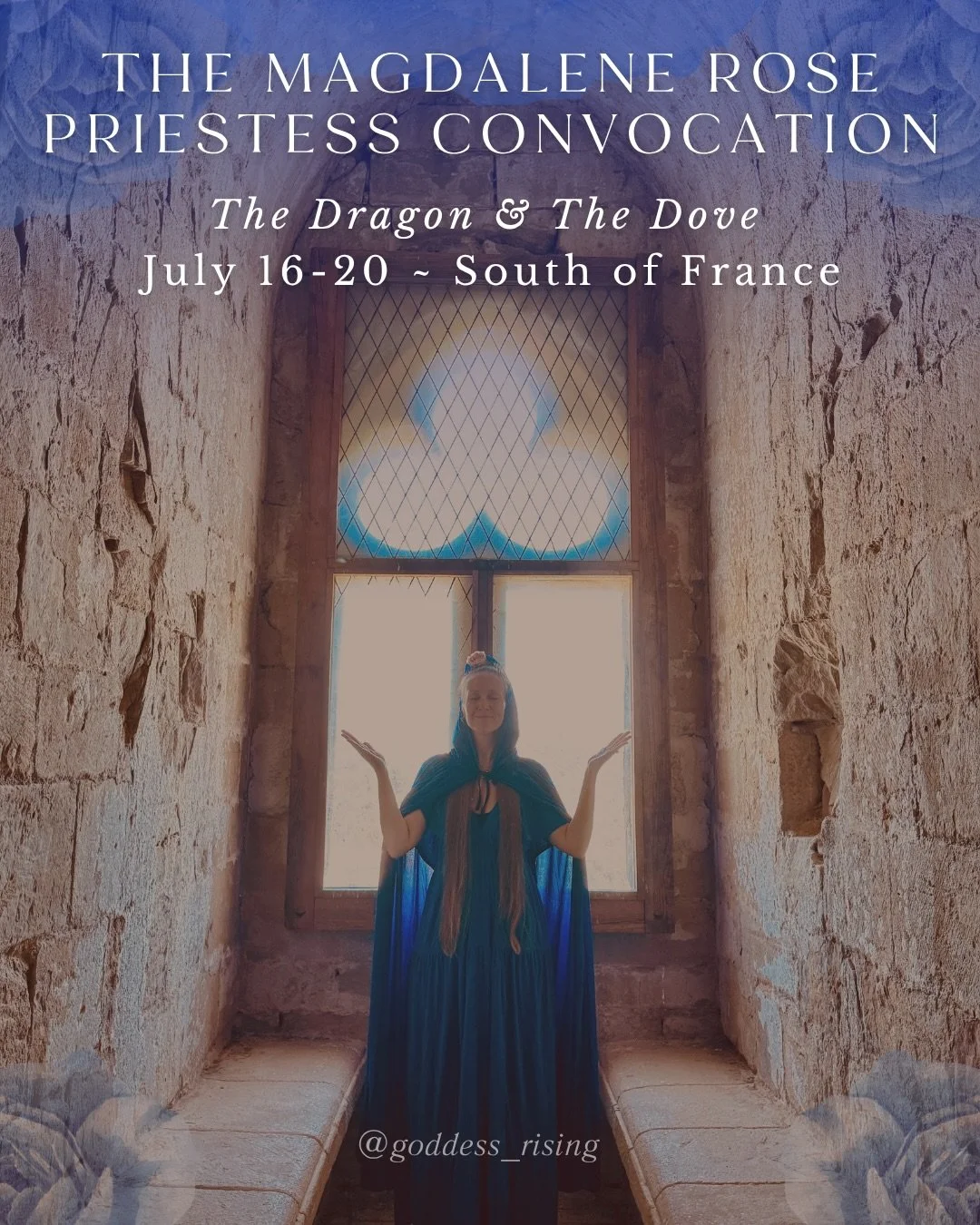 🌹🏰🐉 Magick is afoot. Swipe Carousel 👆🏽

I&rsquo;m so excited to share this with you sisters! You&rsquo;re invited to join us at a private riverside ch&acirc;teau this July in the Cathar lands of Southern France for a Magdalene Devotional&nbsp;of