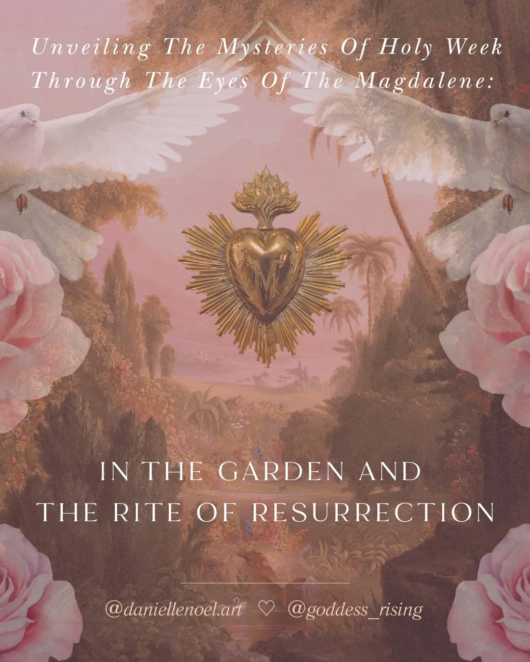 ❤️&zwj;🔥🕊️🌹Sacred Scroll Series 6 of 8 : In the Garden &amp; The Rite of Resurrection 

Blessed Easter, Eostre, Ostara.
scroll the carousel for the full transmission☝🏽✨

Through the eyes and heart of Mary Magdalene, we enter the Christic Garden a