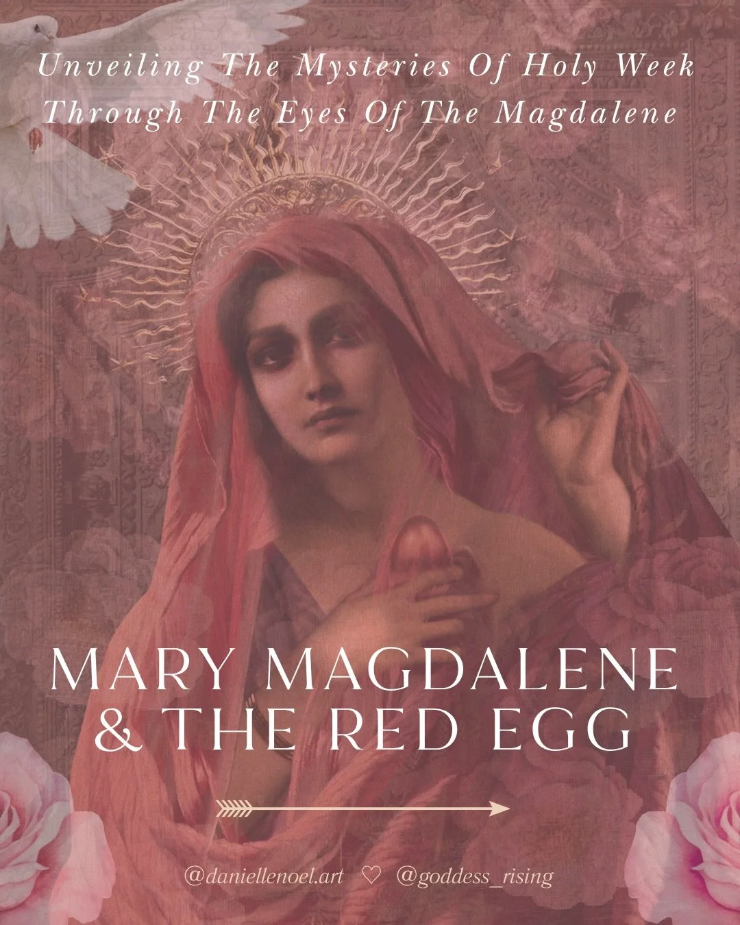 🥚🌹Sacred Scroll 8 of 8: MAGDALENE &amp; THE RED EGG✨swipe through the carousel above✨

In Magdalene&rsquo;s hands, the egg is a sacred symbol rooted in the ancient rites of our Rose and Dragon Goddess lineages. 

Integral to Ostara / Astarte / Isht