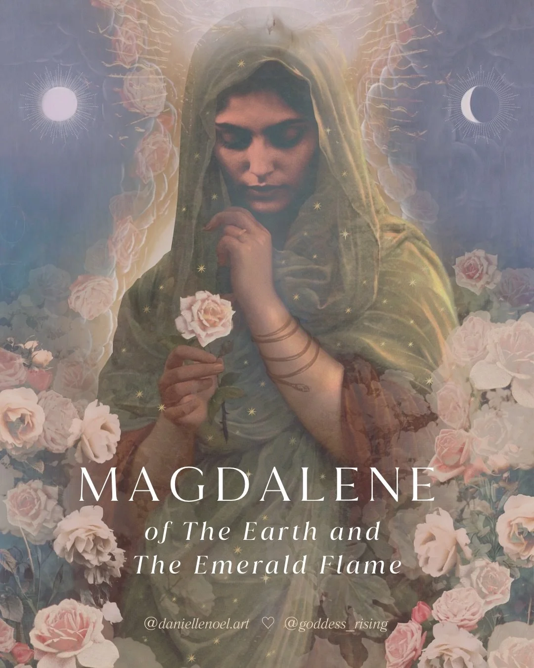 🌿🌹Magdalene of the Earth and the Emerald Flame🌹🌿

Swipe through the carousel above👆🏽

On this Earth Day, and 22nd day of the month connected to our Beloved Miryai The Magdalene, we honour her as she who embodied the path of emotional alchemy, h