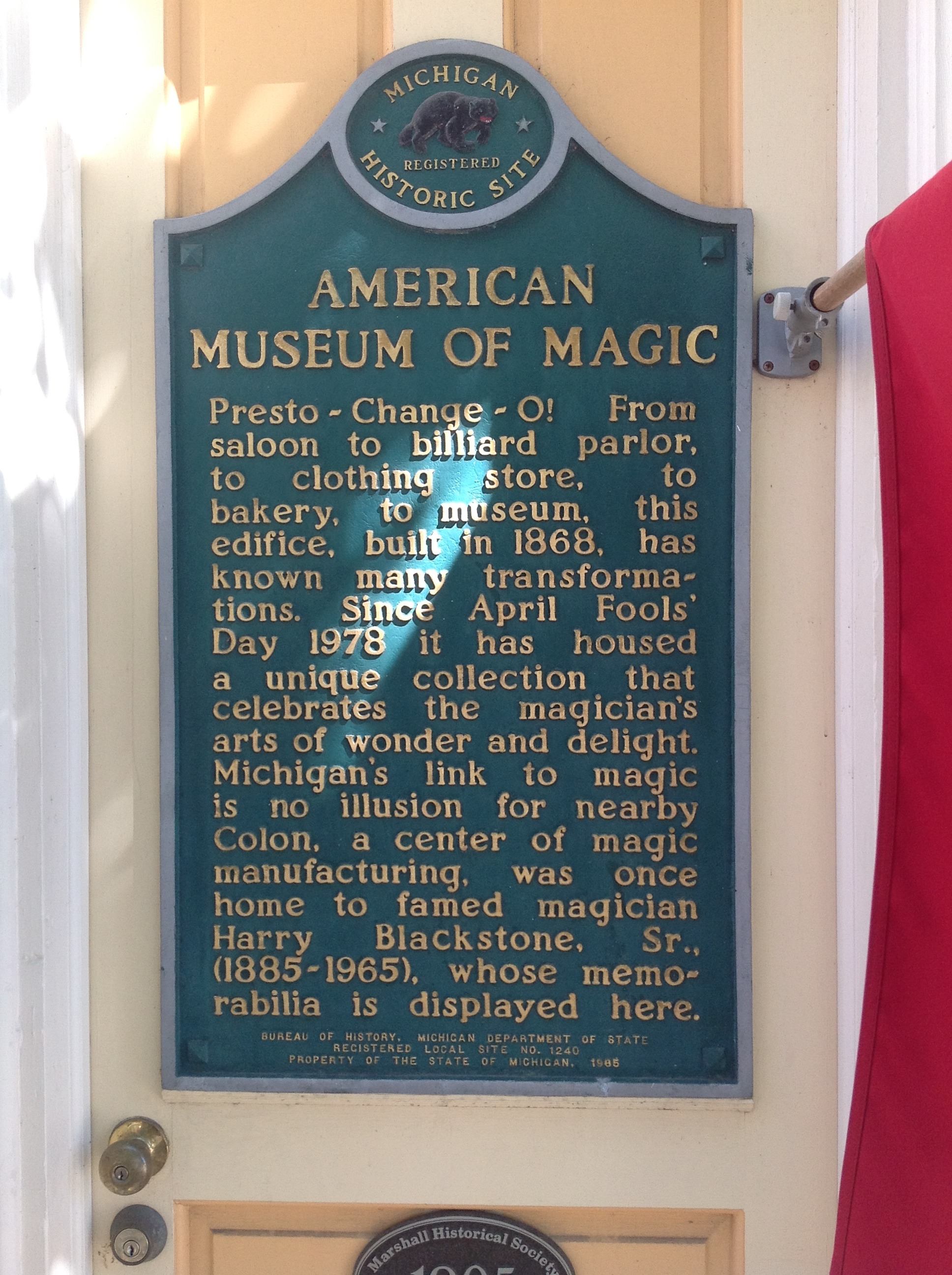 Photos of the American Museum of Magic - Marshall, Michigan