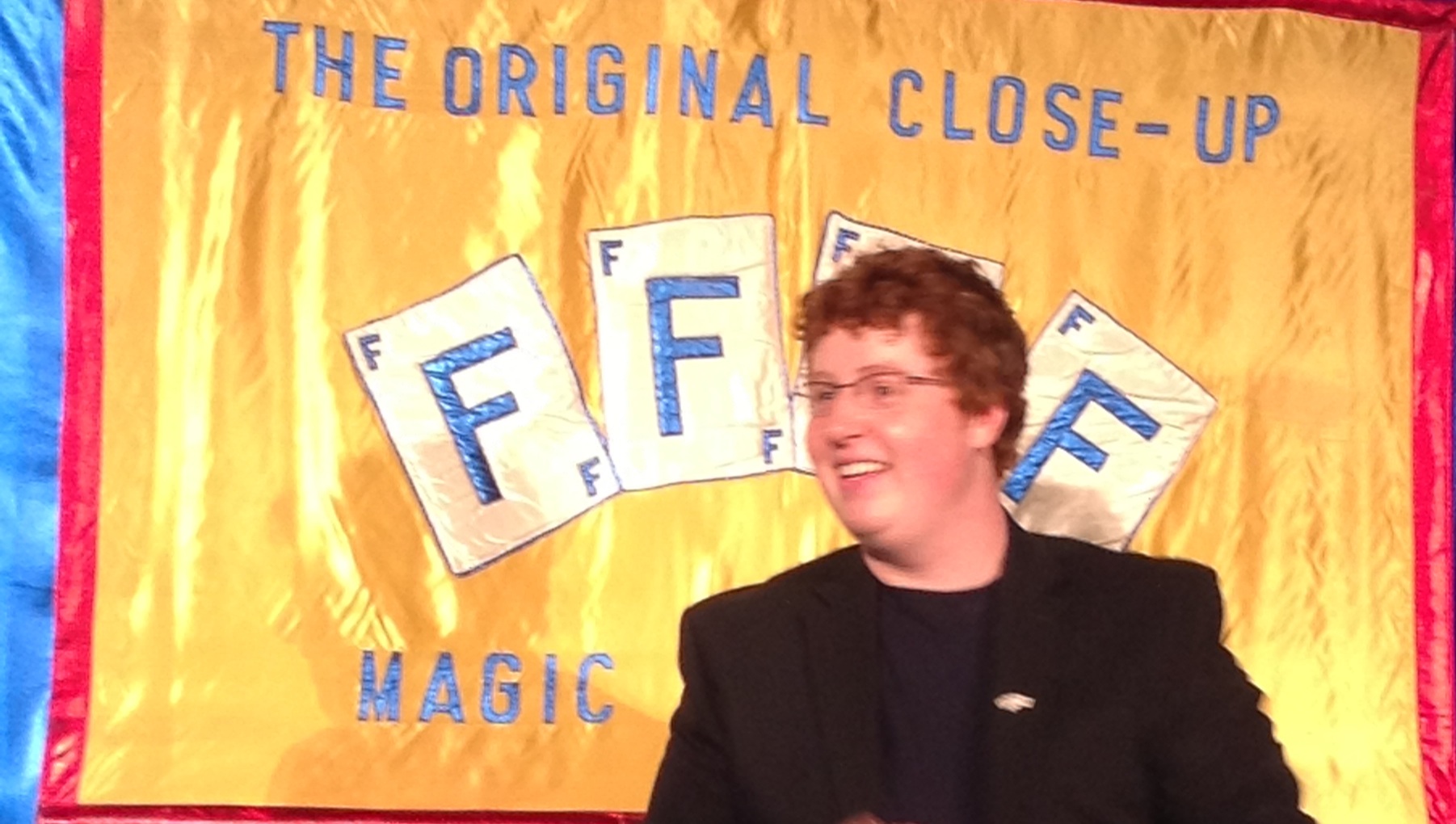 Young and impressive Reuben Moreland opened the afternoon show with a silent act that revved up the crowd with his cards and dice routine. We will all hear more from him as the years go by.