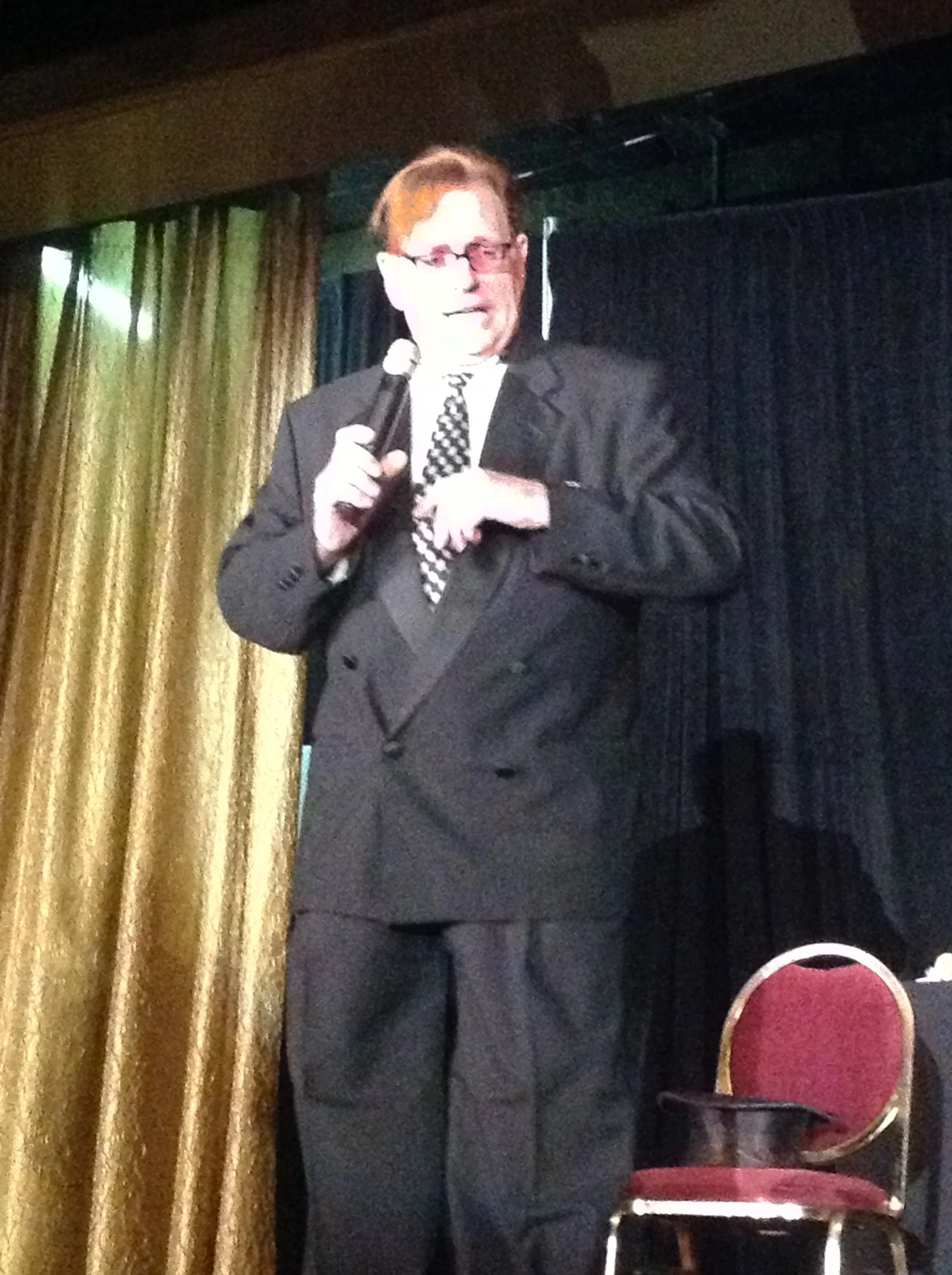 Fielding West at evening comedy show