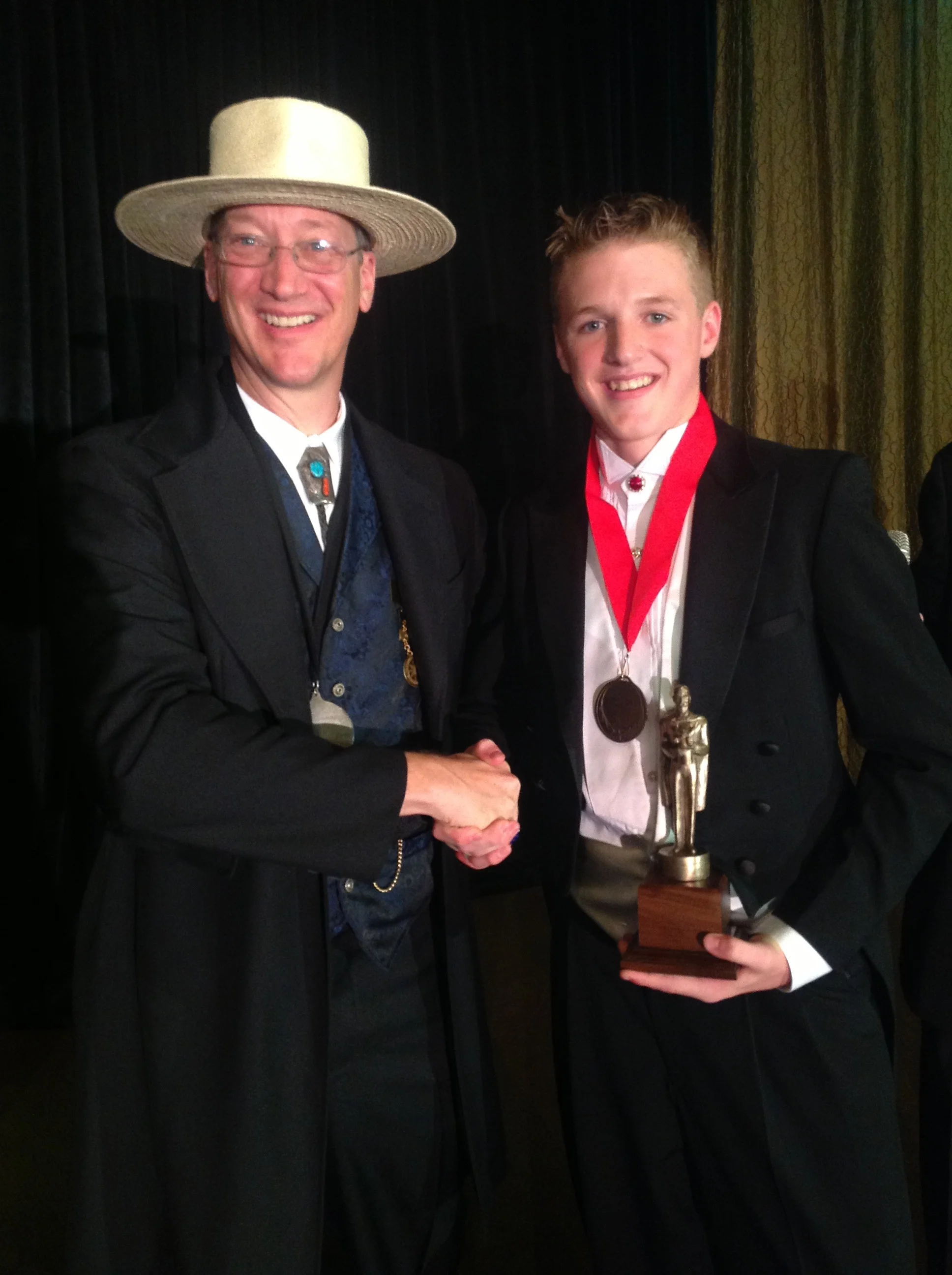 TAOM 2014 Prez Bill Irwin with Chase Hasty