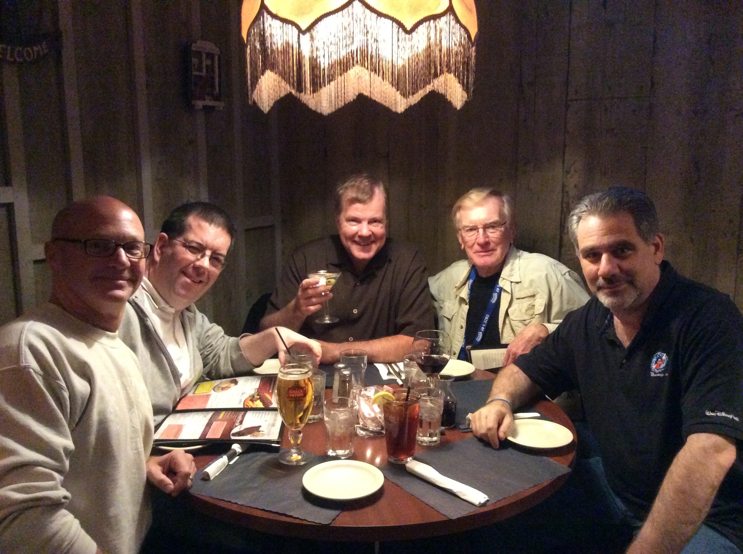 At Alex's Steakhouse in Batavia, NY with Geoff Williams, Peter McLanachan, Scott Wells, Don Wiberg, and Steve Friedberg.