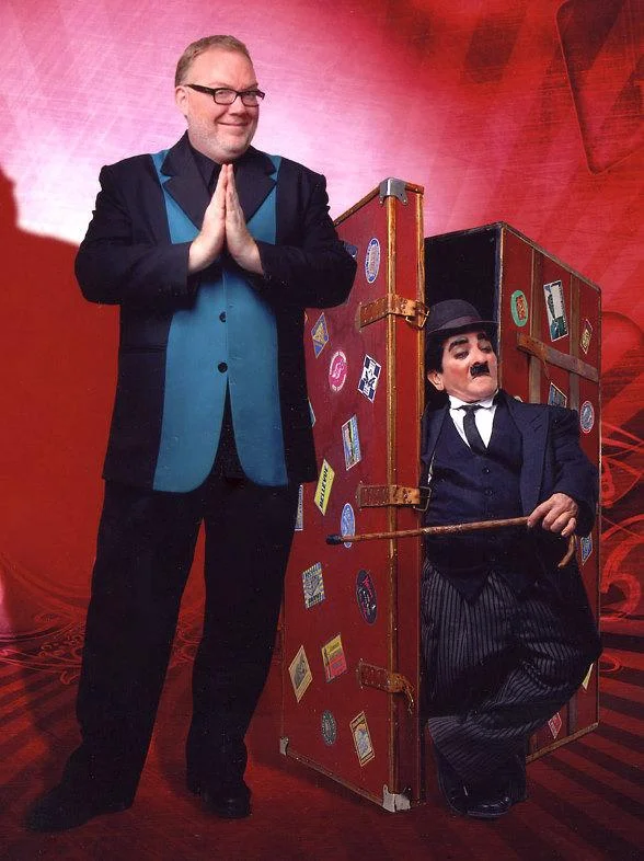 Kevin James and Antonio Hoyos as "Charlie Chaplin"