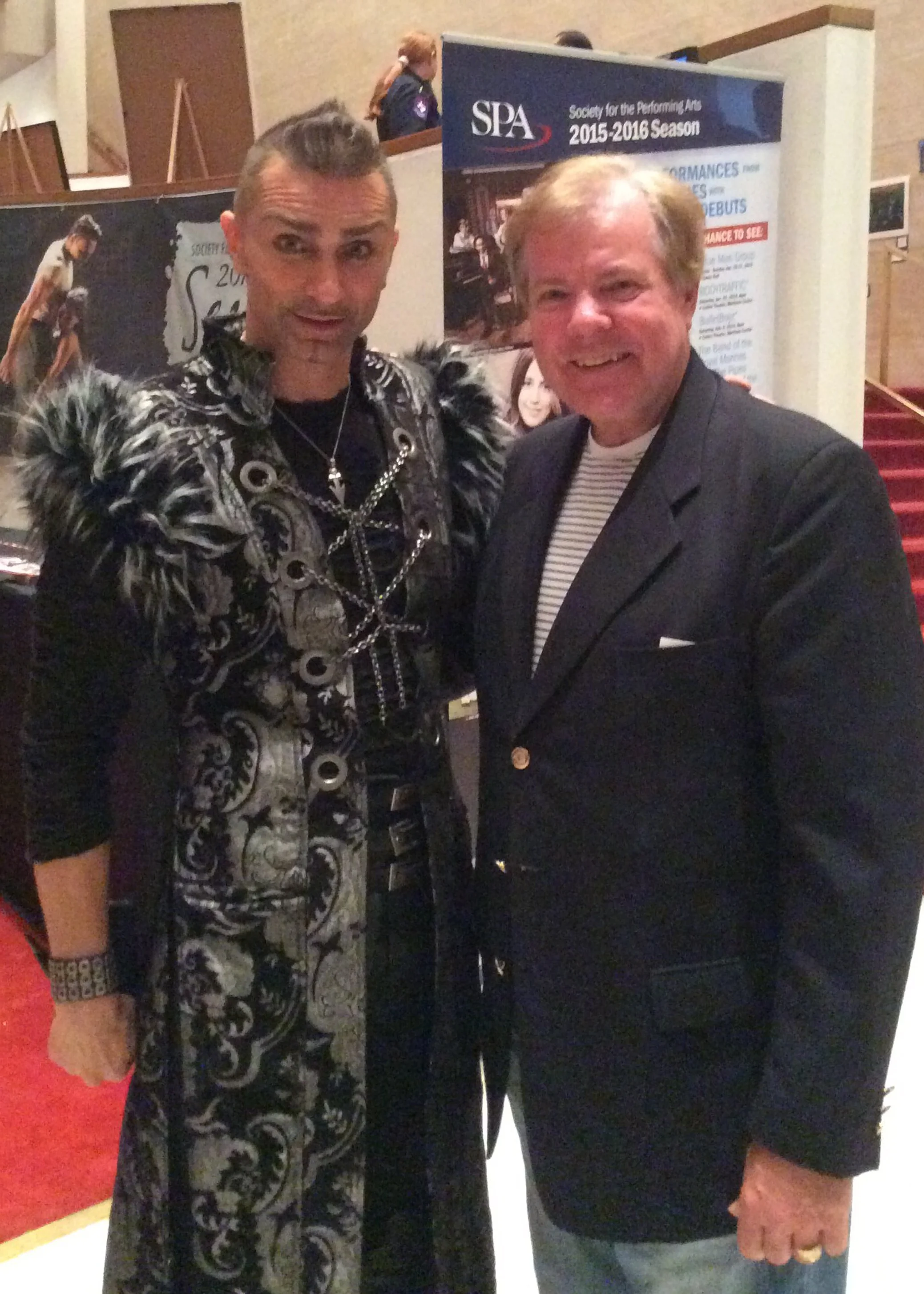 Aaron Crow as "The Warrior" and Scott Wells as "the Audience Member"