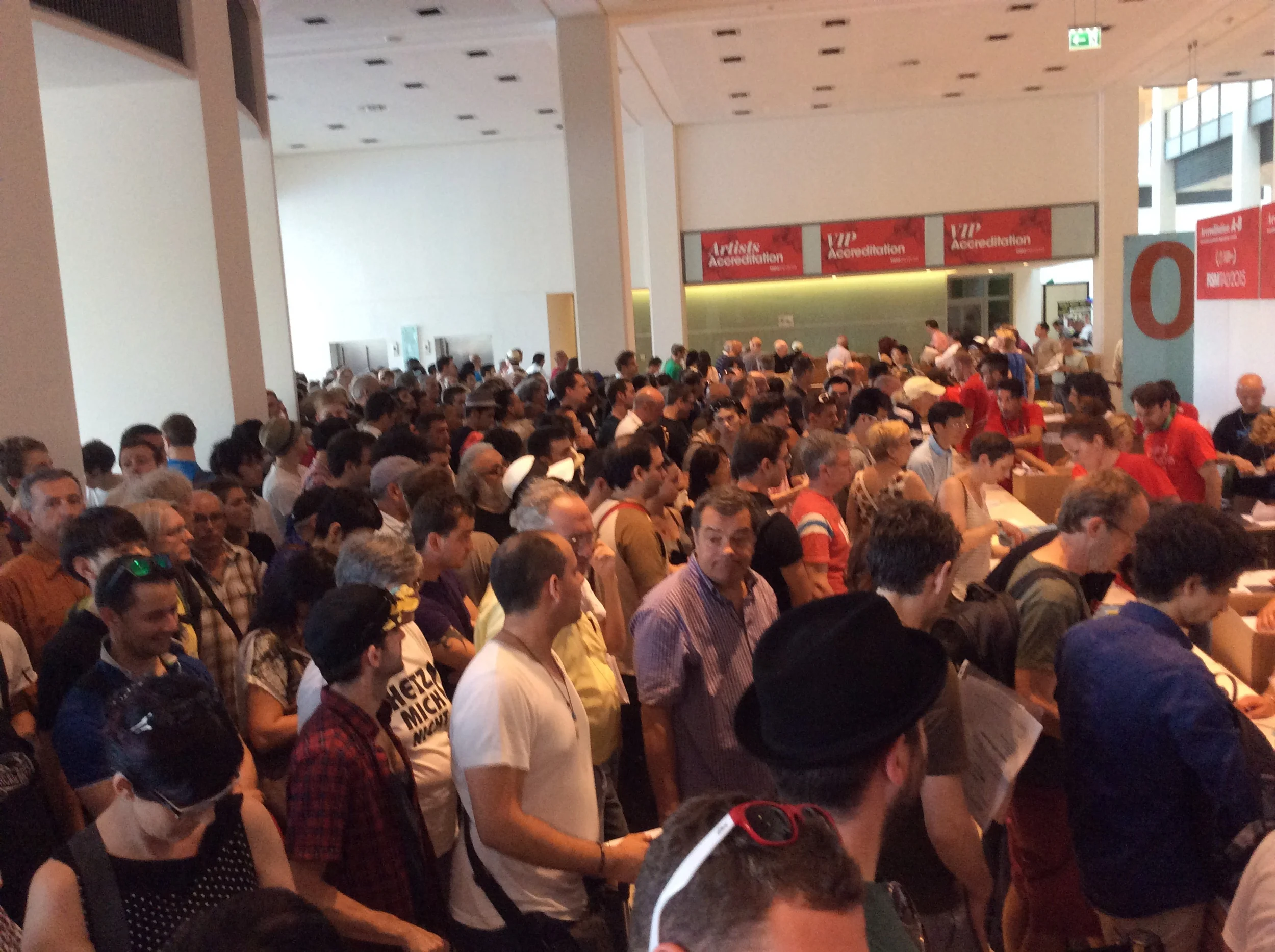 Some of the 2,000+ magicians trying to get their registration packets