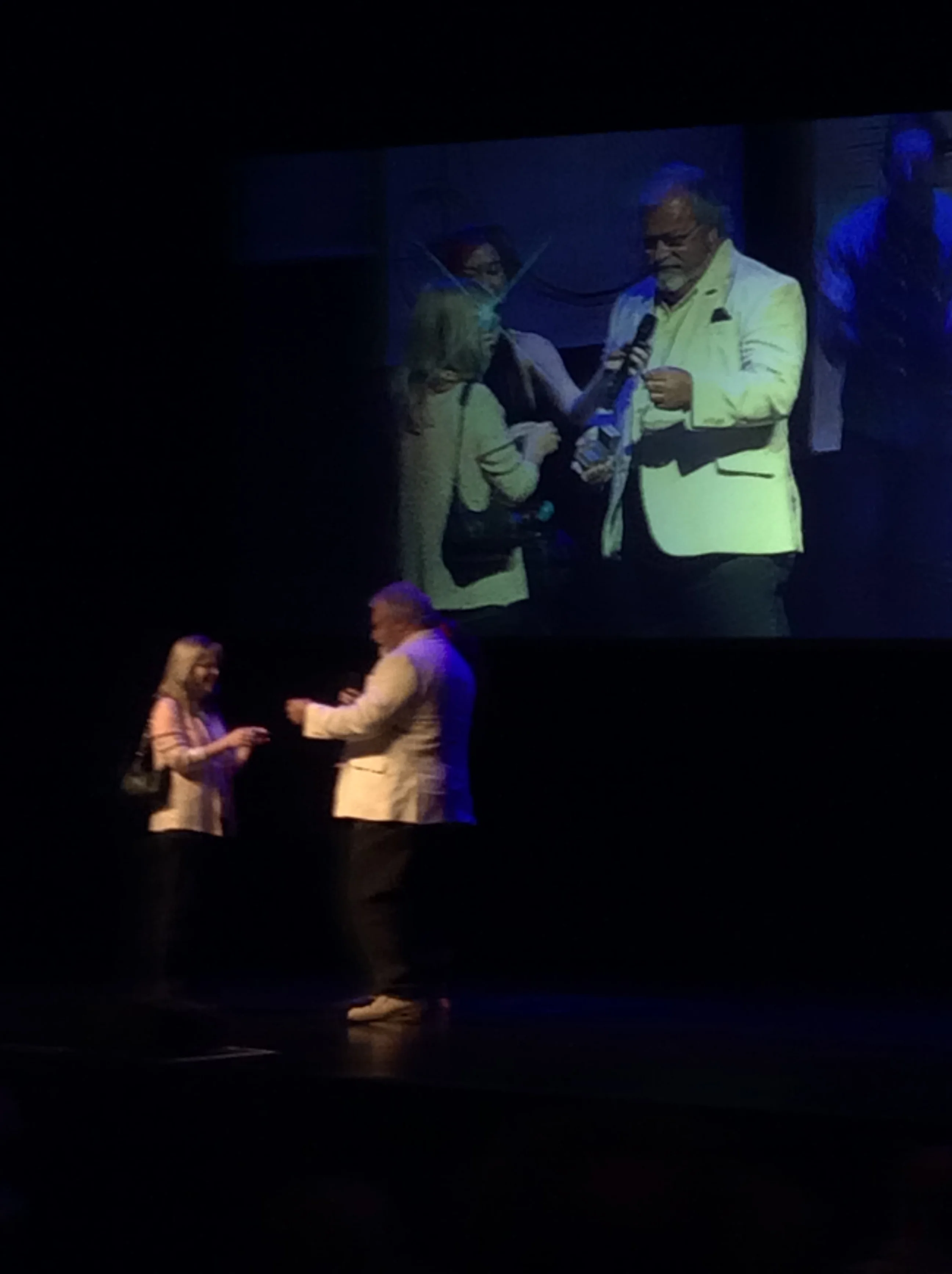 A surprise on-stage marriage proposal