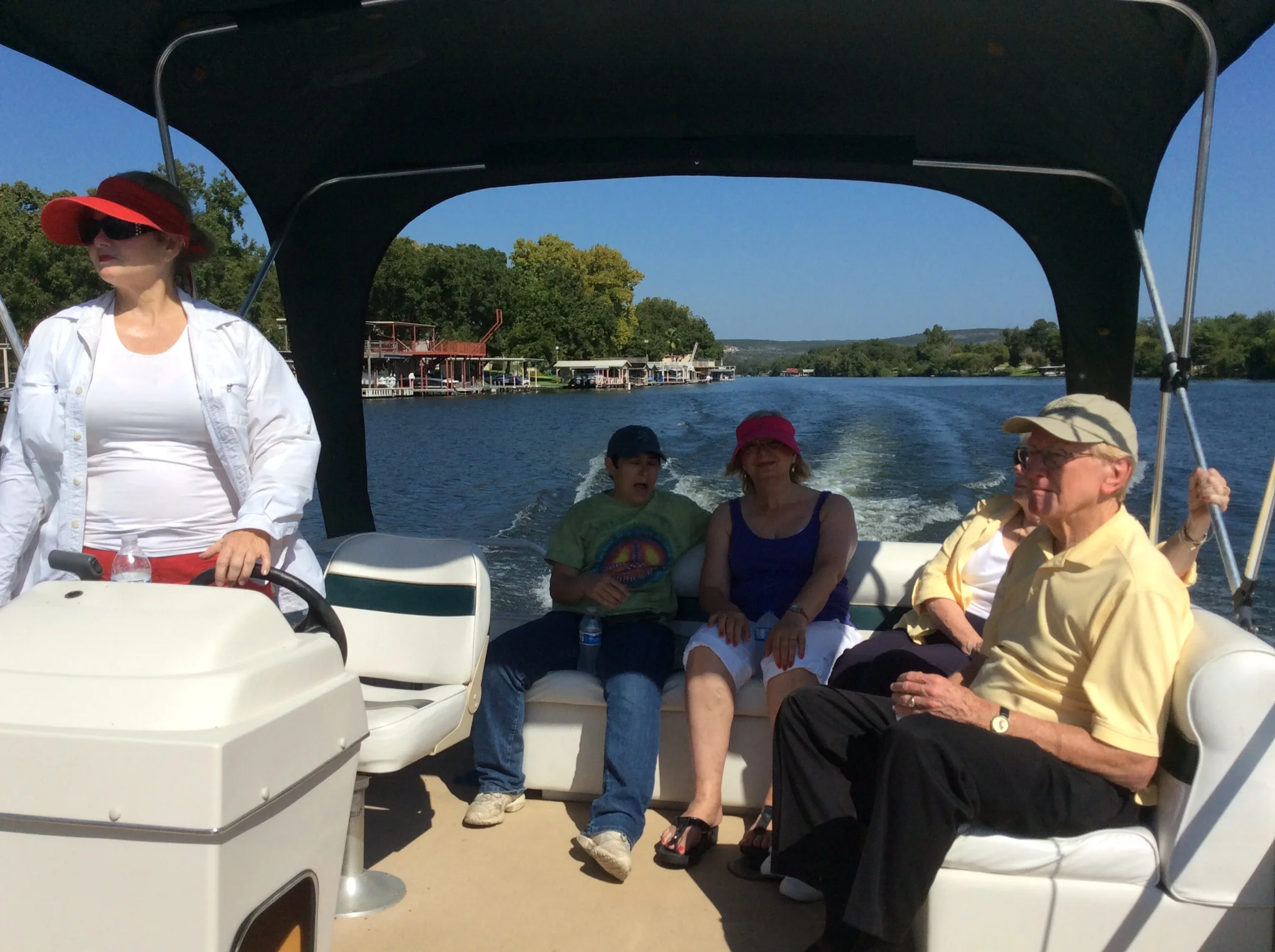 On a boat ride on the Colorado River with Captain Trixie