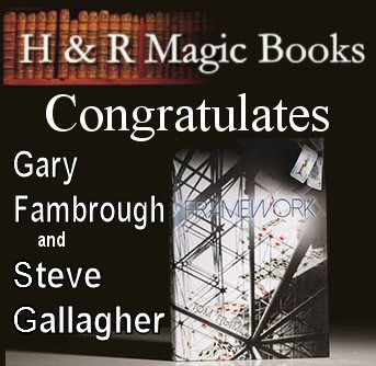 Congratulations to the two winners of our recent contest for a copy of Tom Frame's newest boo, "Framework" valued at $55.00 each. Watch for future contests!