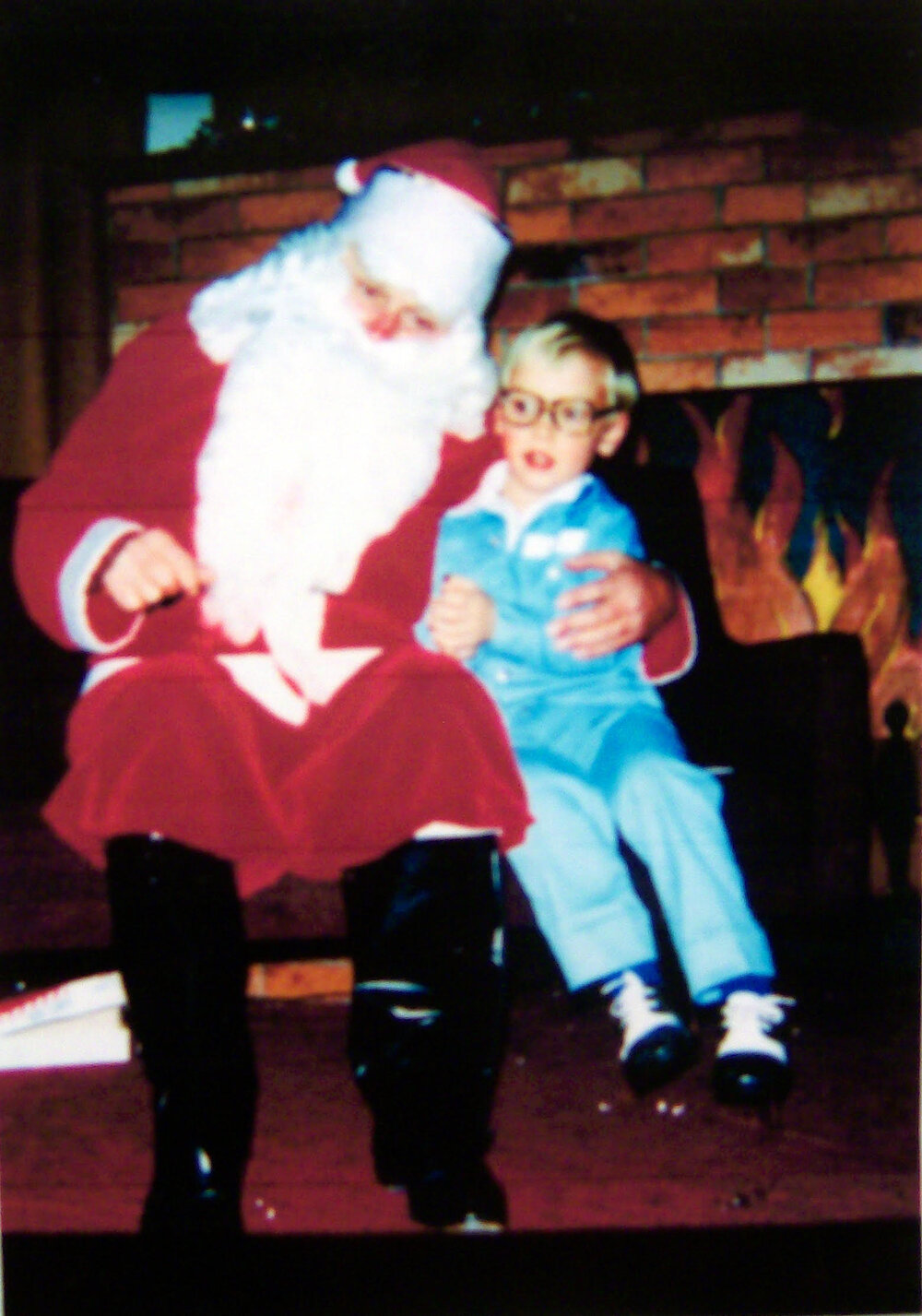 Little Murray on Santa's lap