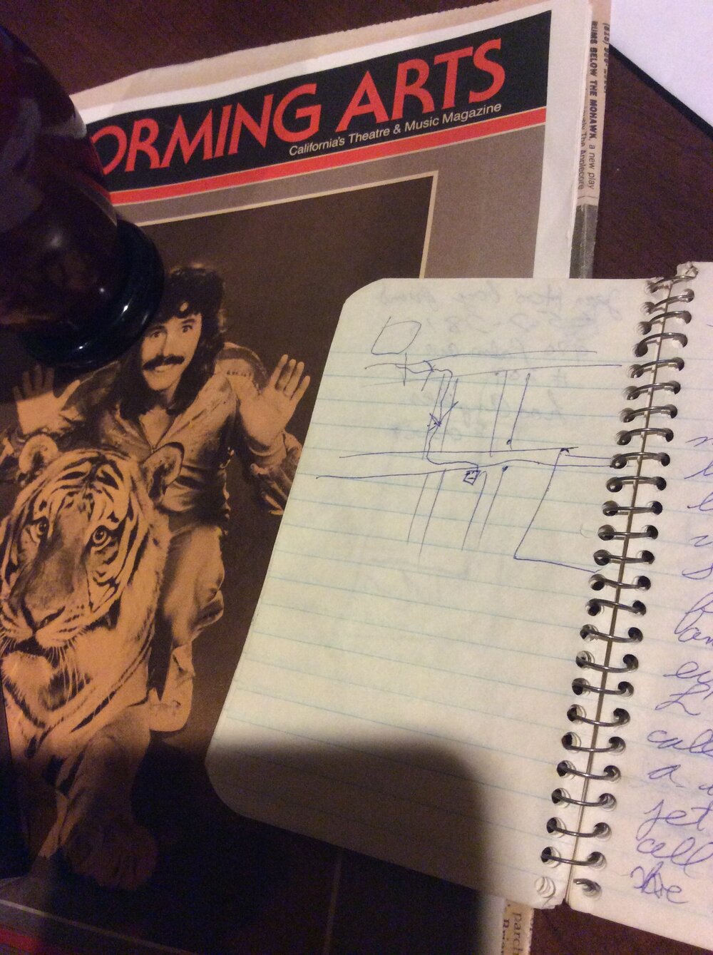 Doug Henning sketch of directions to the Magic Castle