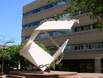 The "Metamorphosis" statue by Richard C. Wolter that stands in Appleton, Wisconsin