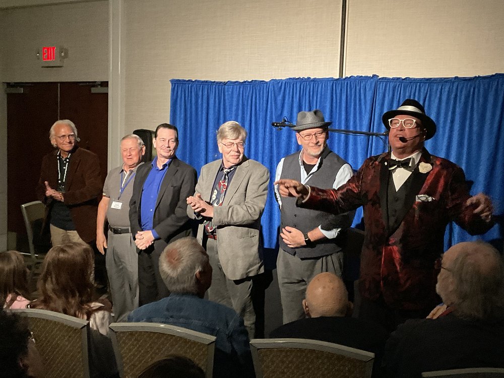 Alan Ackerman, Jim "Cards" Molinari, Bill Goodwin, Randy Wakeman, Doug Conn and Emcee, Mark Yeager