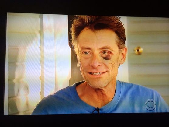 Lee was on national news - fortunately his wine fared better in the quake and he only lost 3 bottles, and gained a shiner!.