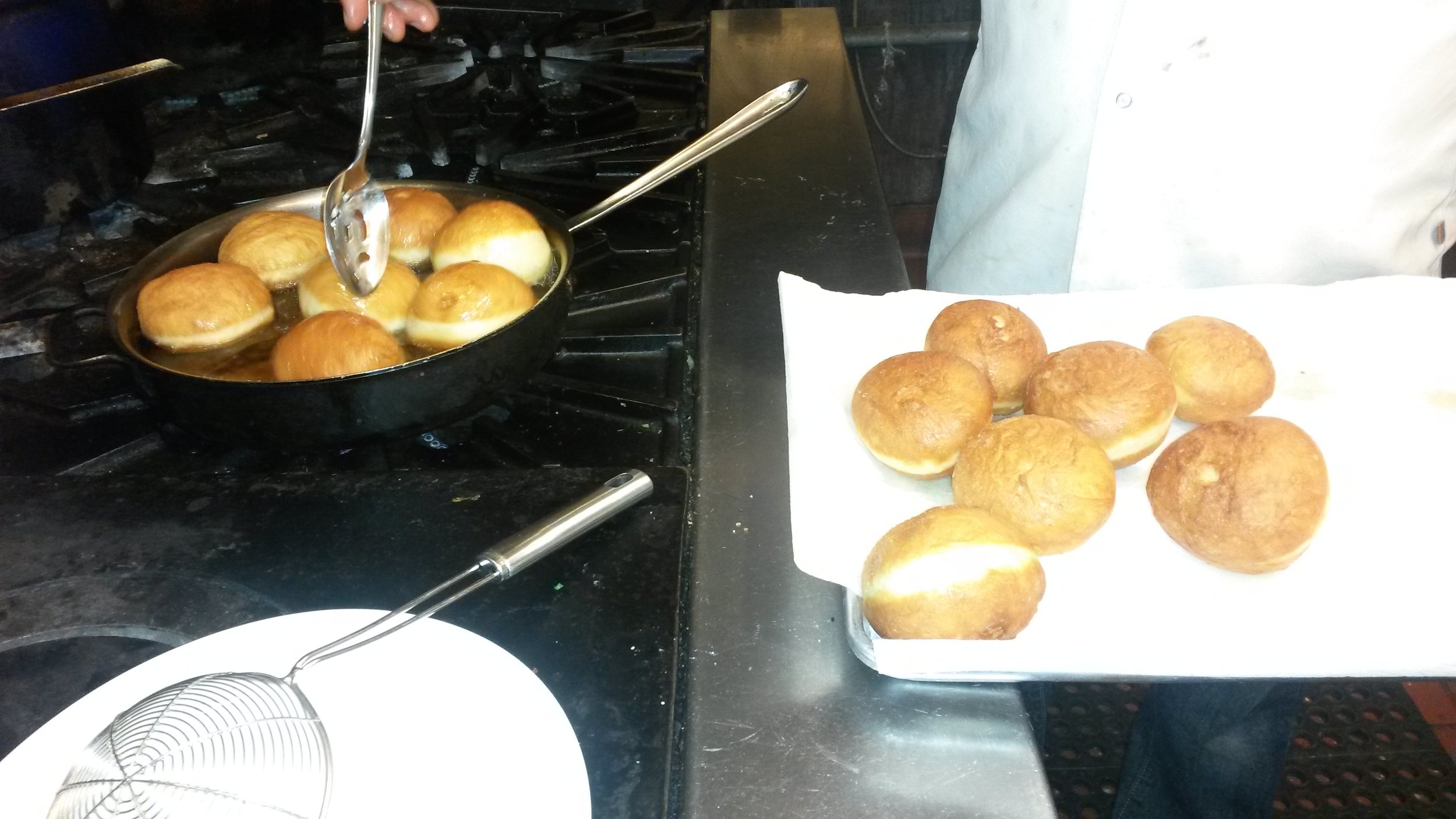 Festival of the Lights - Oil was burned by the Menorah lamp - symbolically represented here by Sufganiyot & Latkes! Yummy!