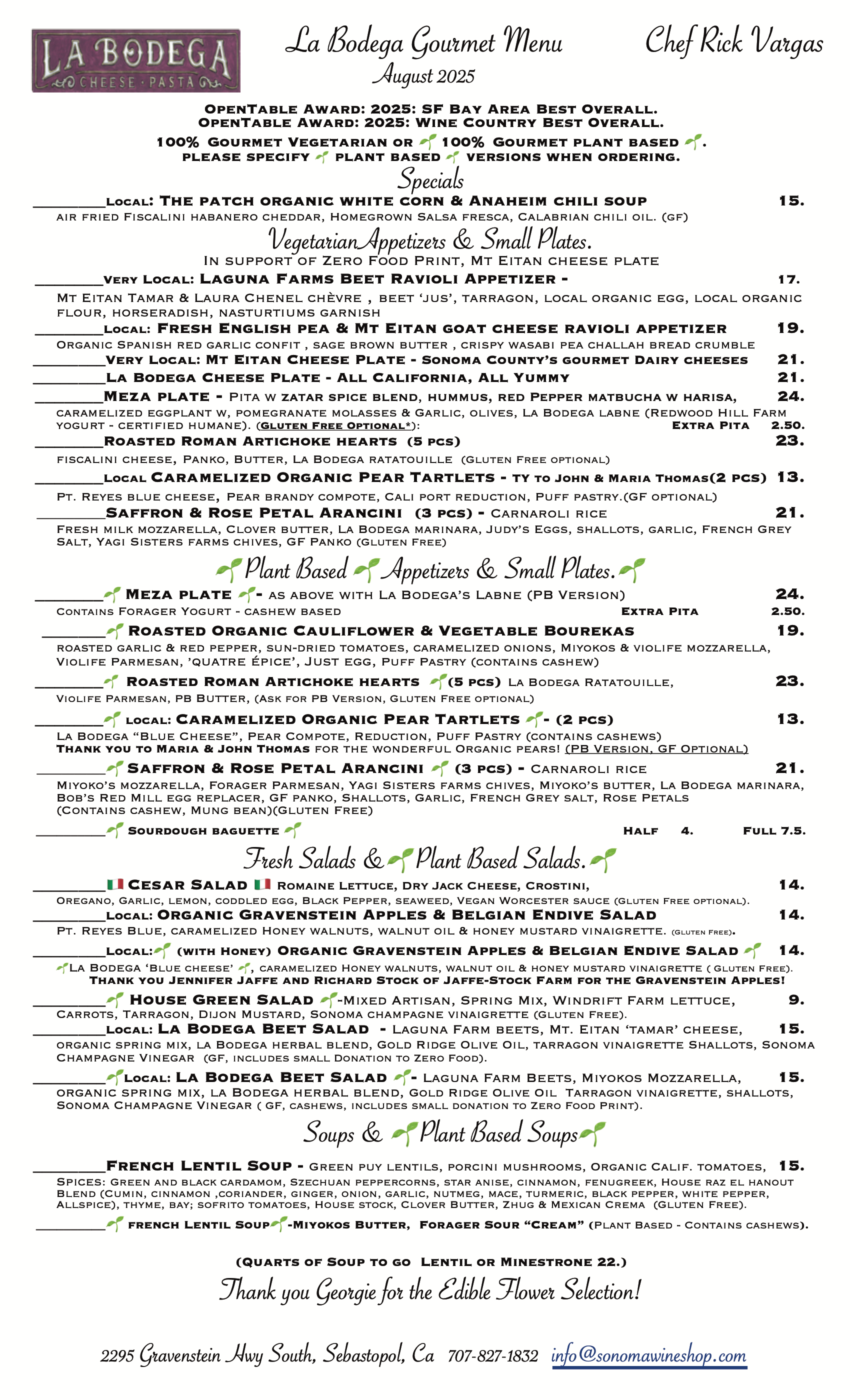 Gourmet Vegetarian & Gourmet Plant Based