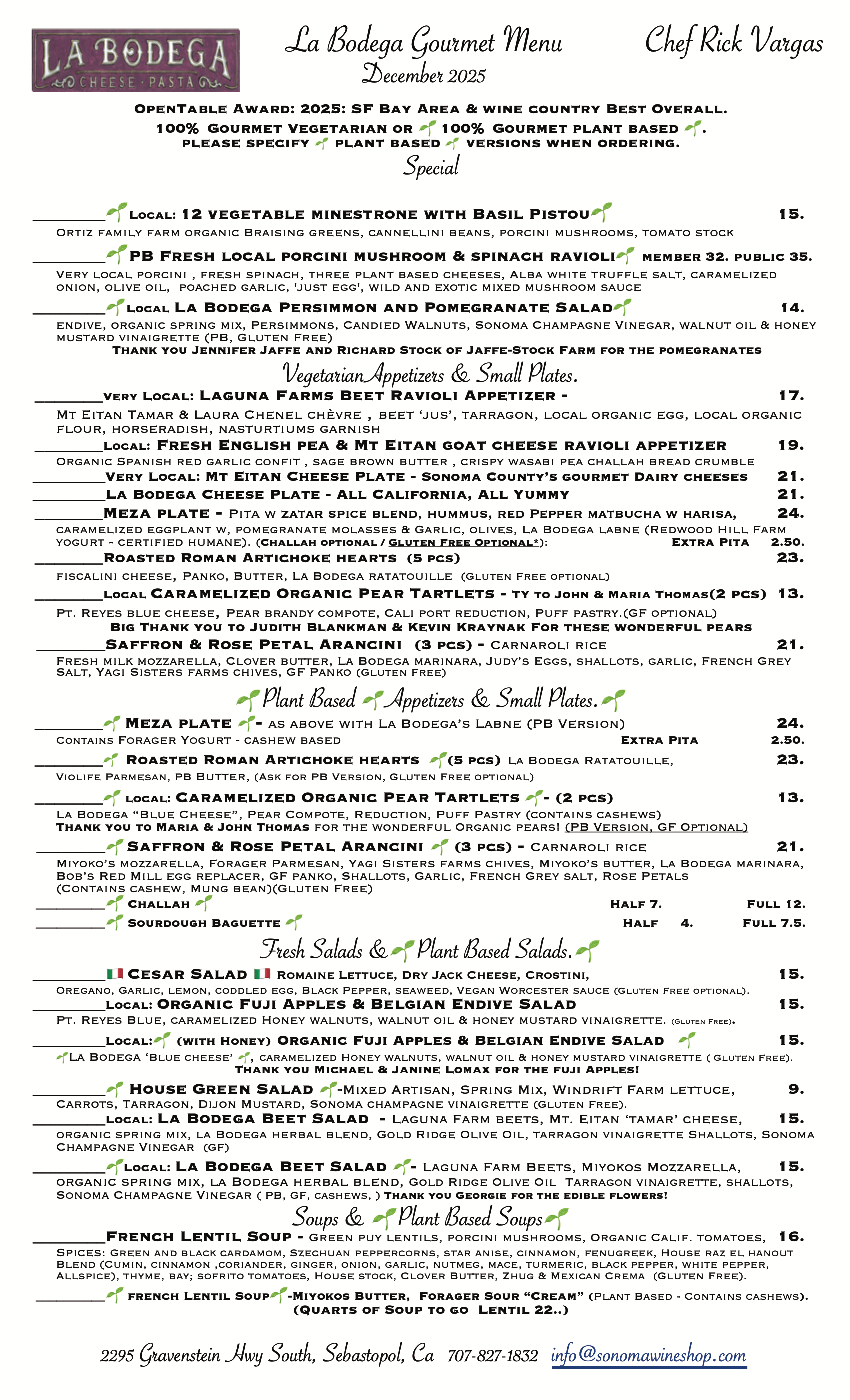 Gourmet Vegetarian & Gourmet Plant Based