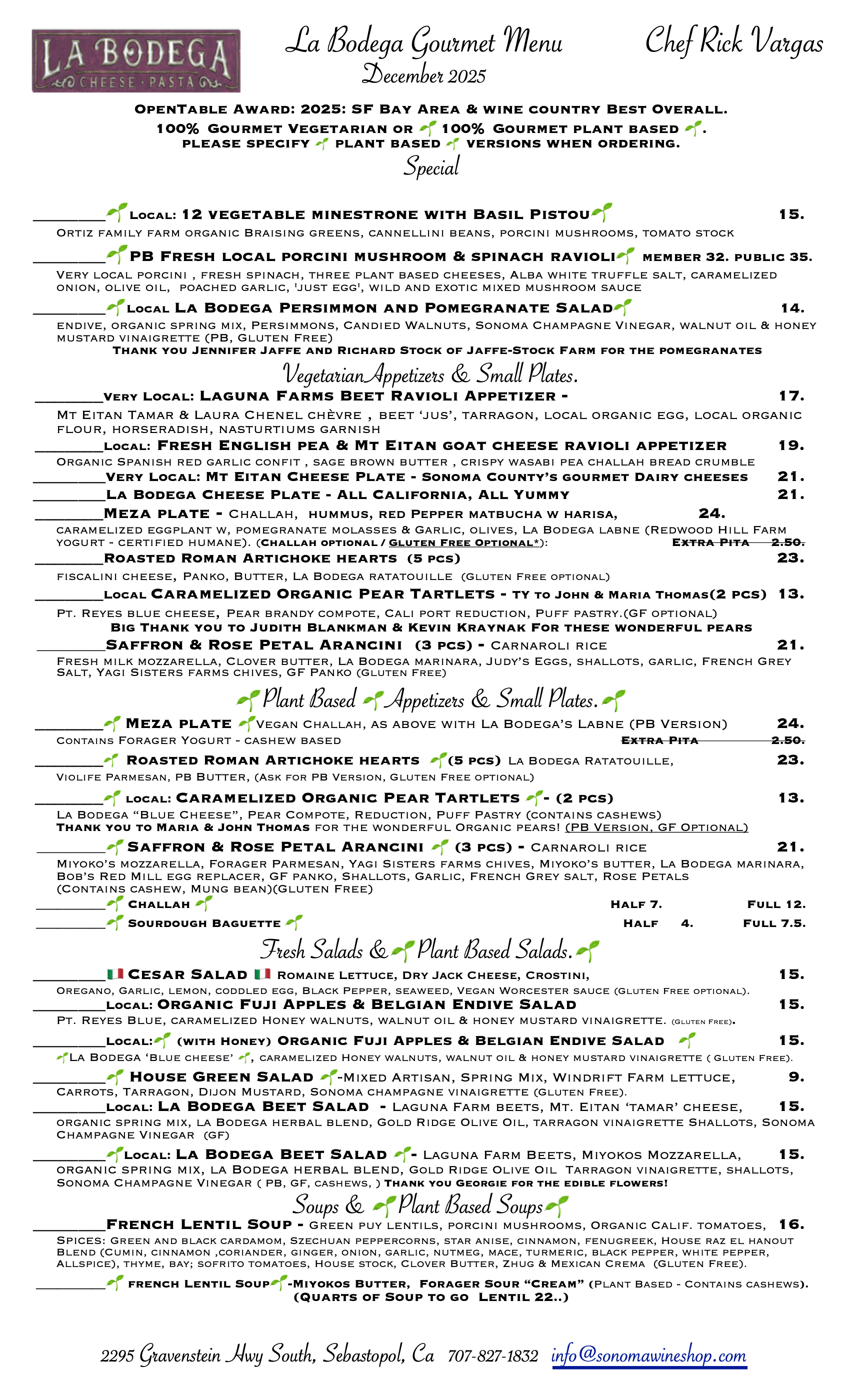 Gourmet Vegetarian & Gourmet Plant Based