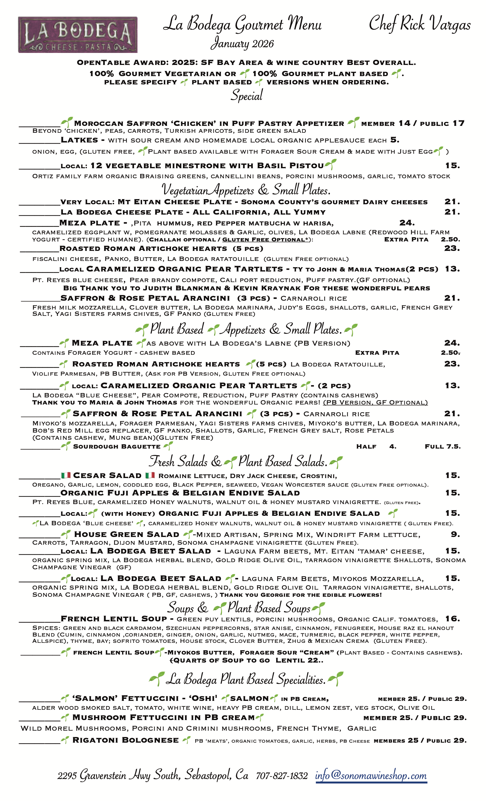 Gourmet Vegetarian & Gourmet Plant Based