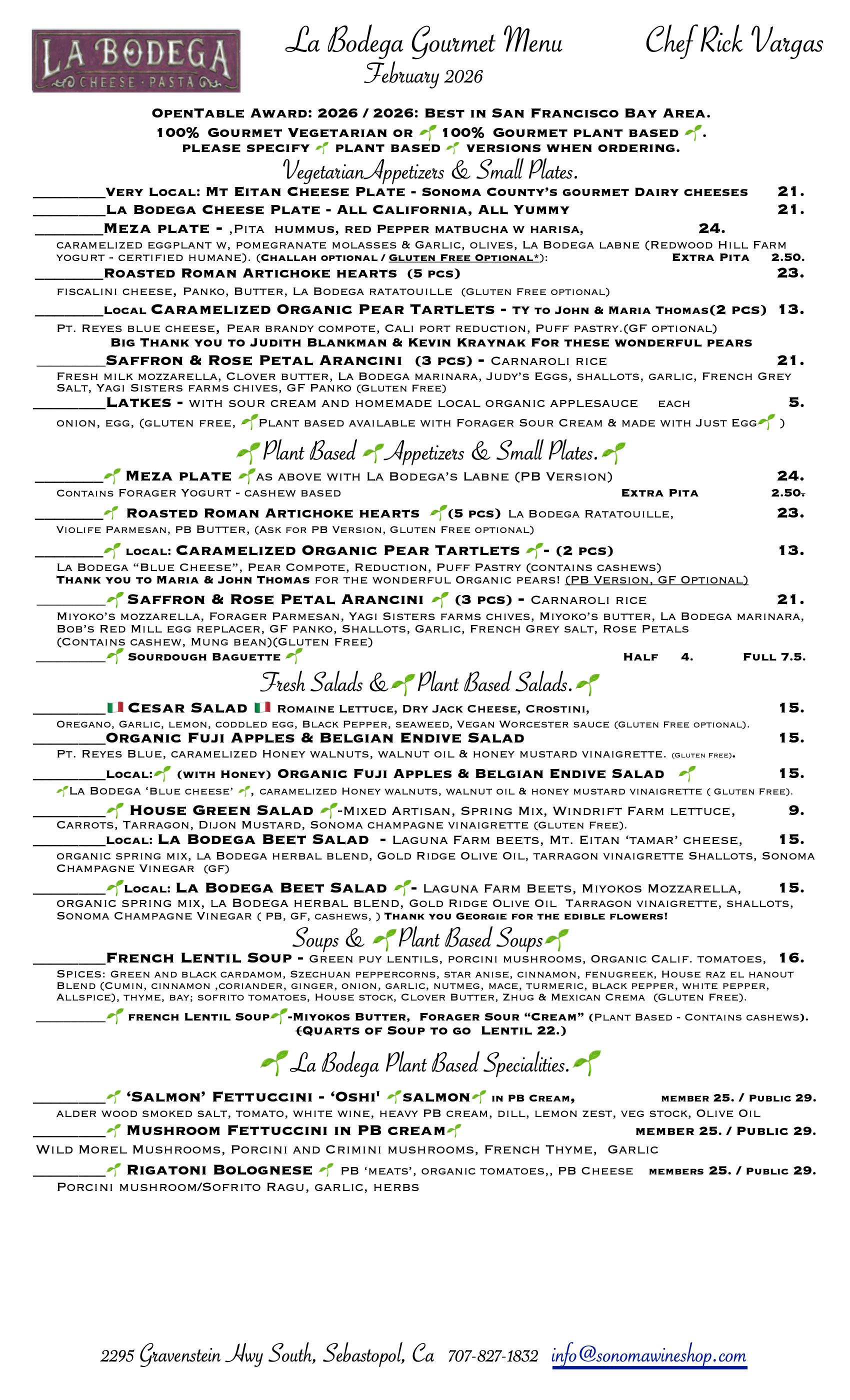 Gourmet Vegetarian & Gourmet Plant Based