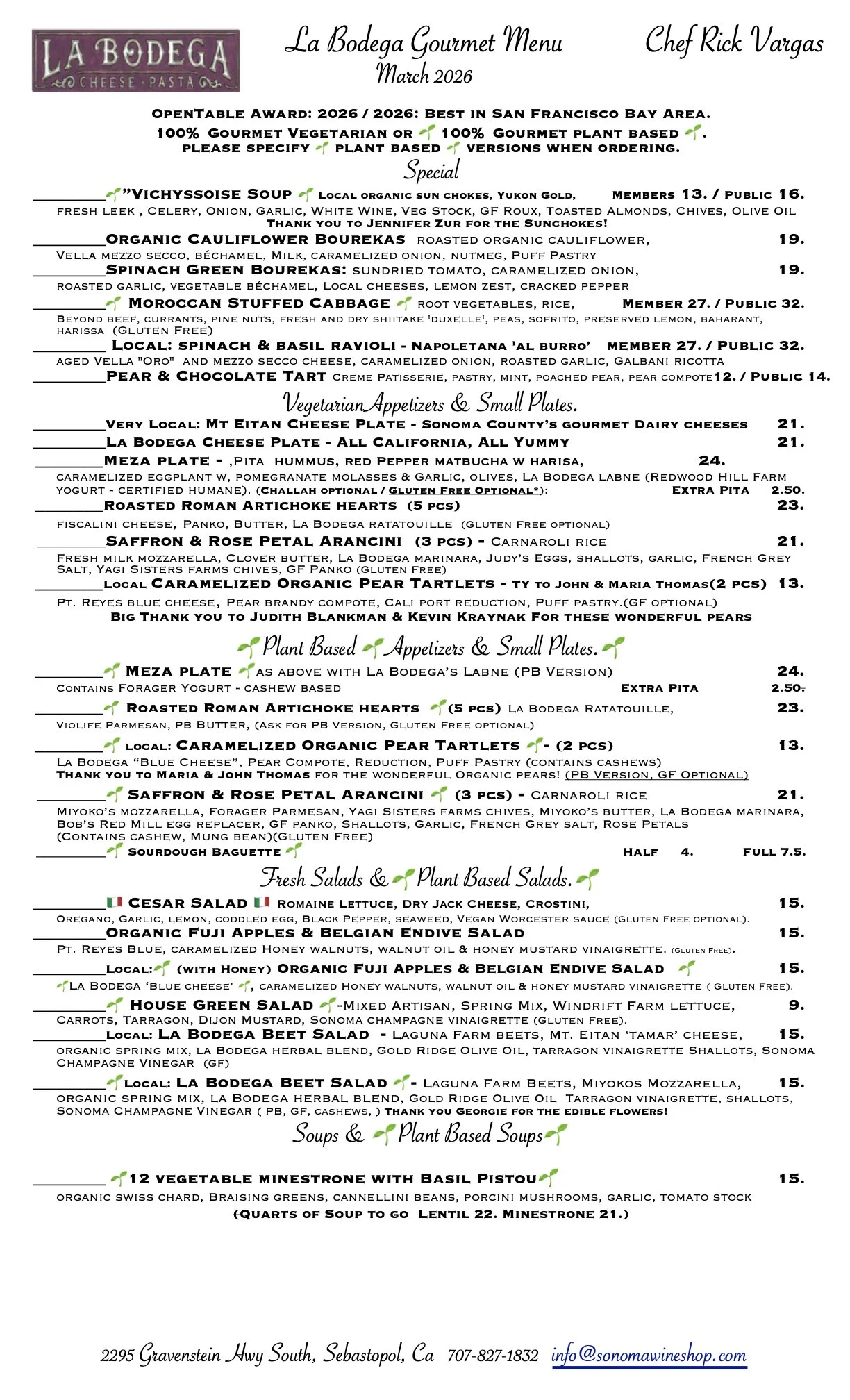 Gourmet Vegetarian & Gourmet Plant Based