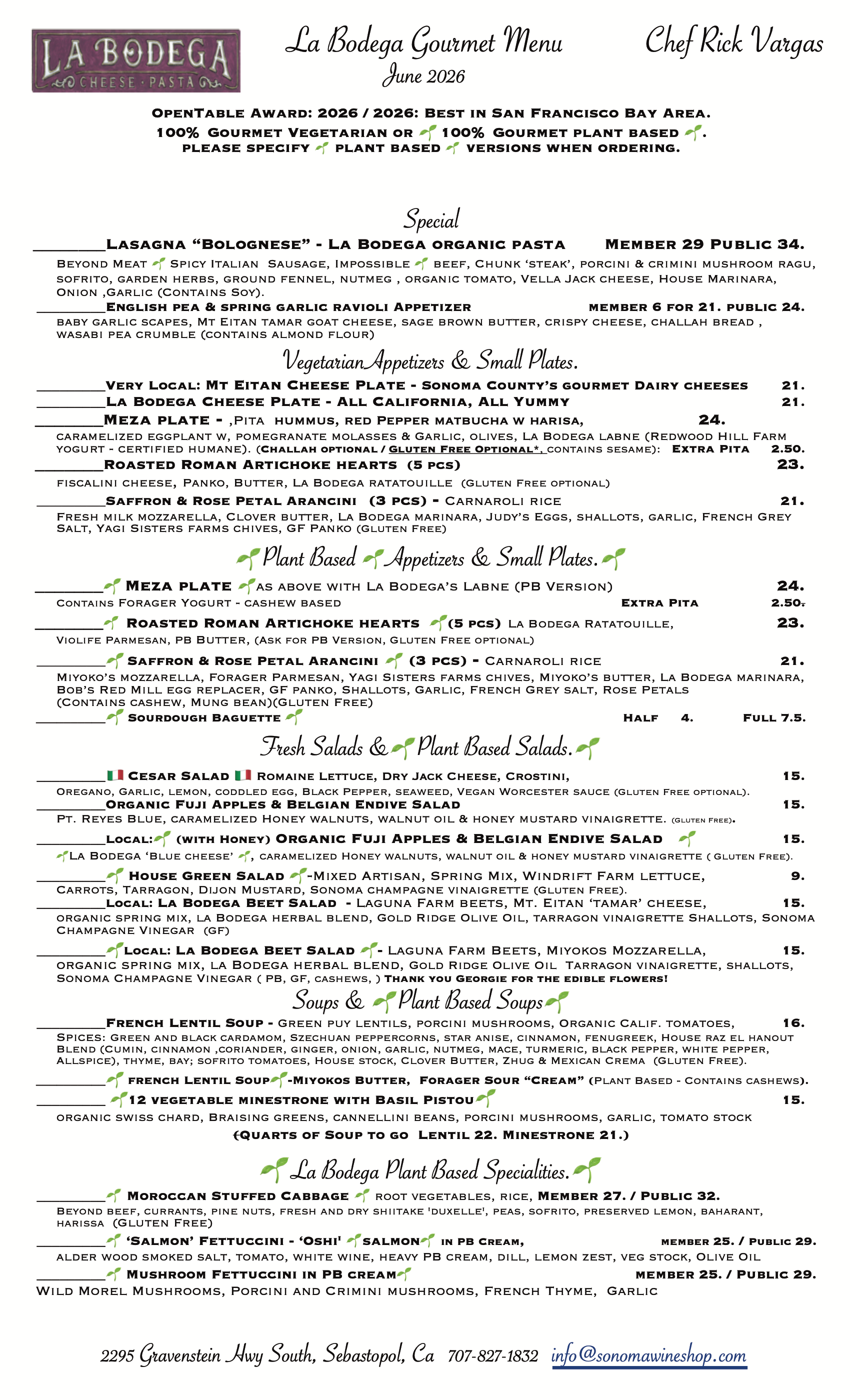 Gourmet Vegetarian & Gourmet Plant Based