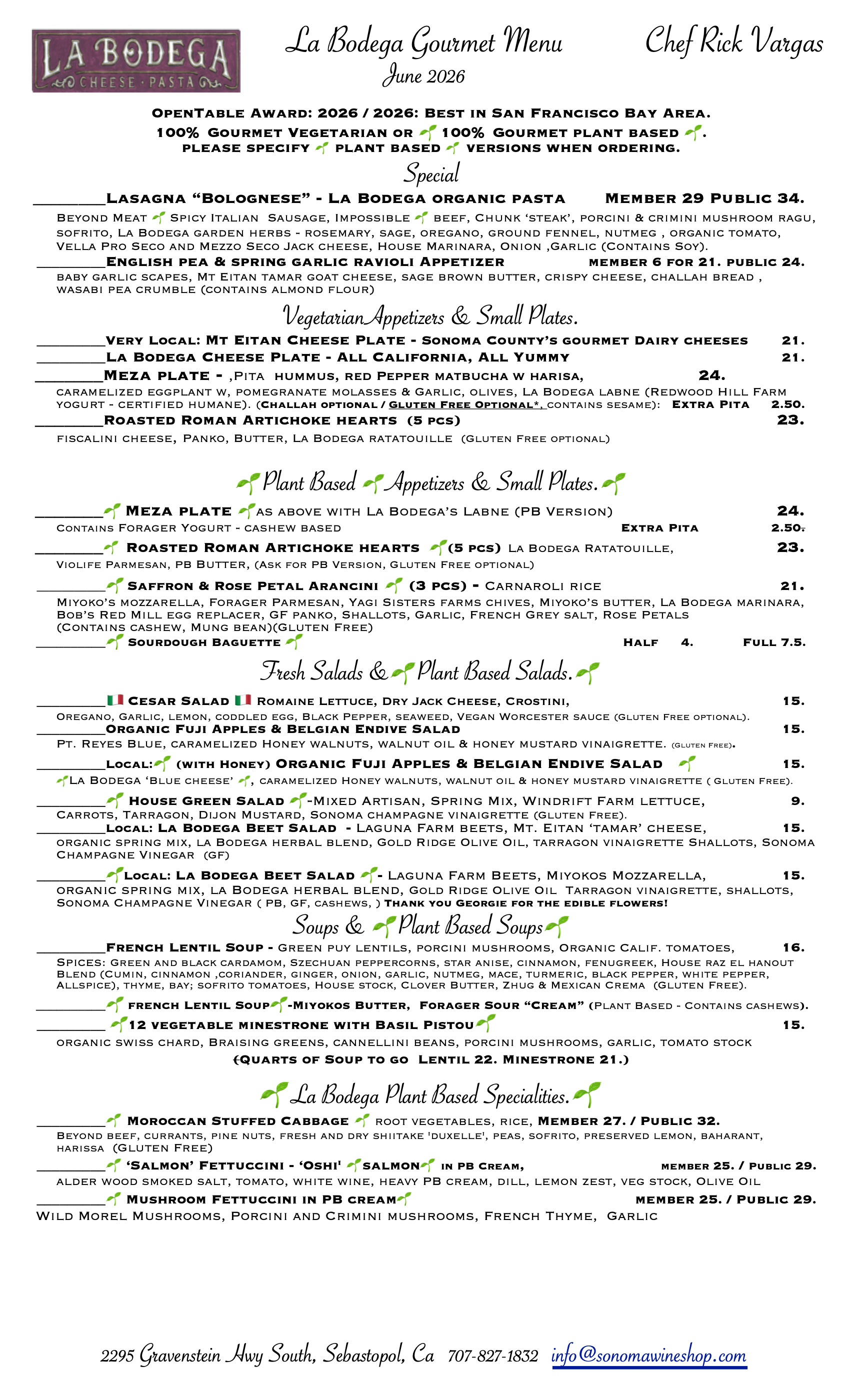 Gourmet Vegetarian & Gourmet Plant Based