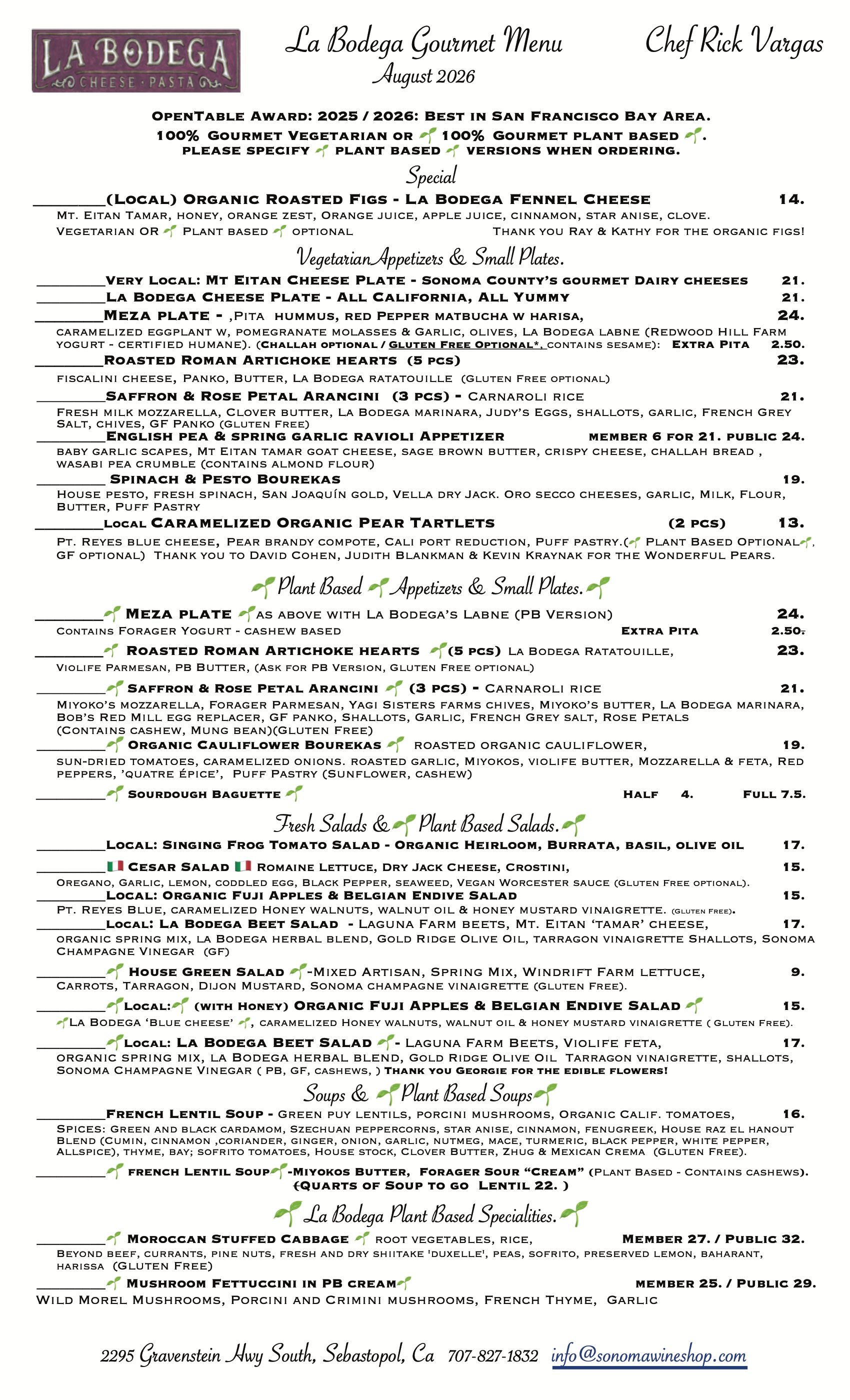 Gourmet Vegetarian & Gourmet Plant Based