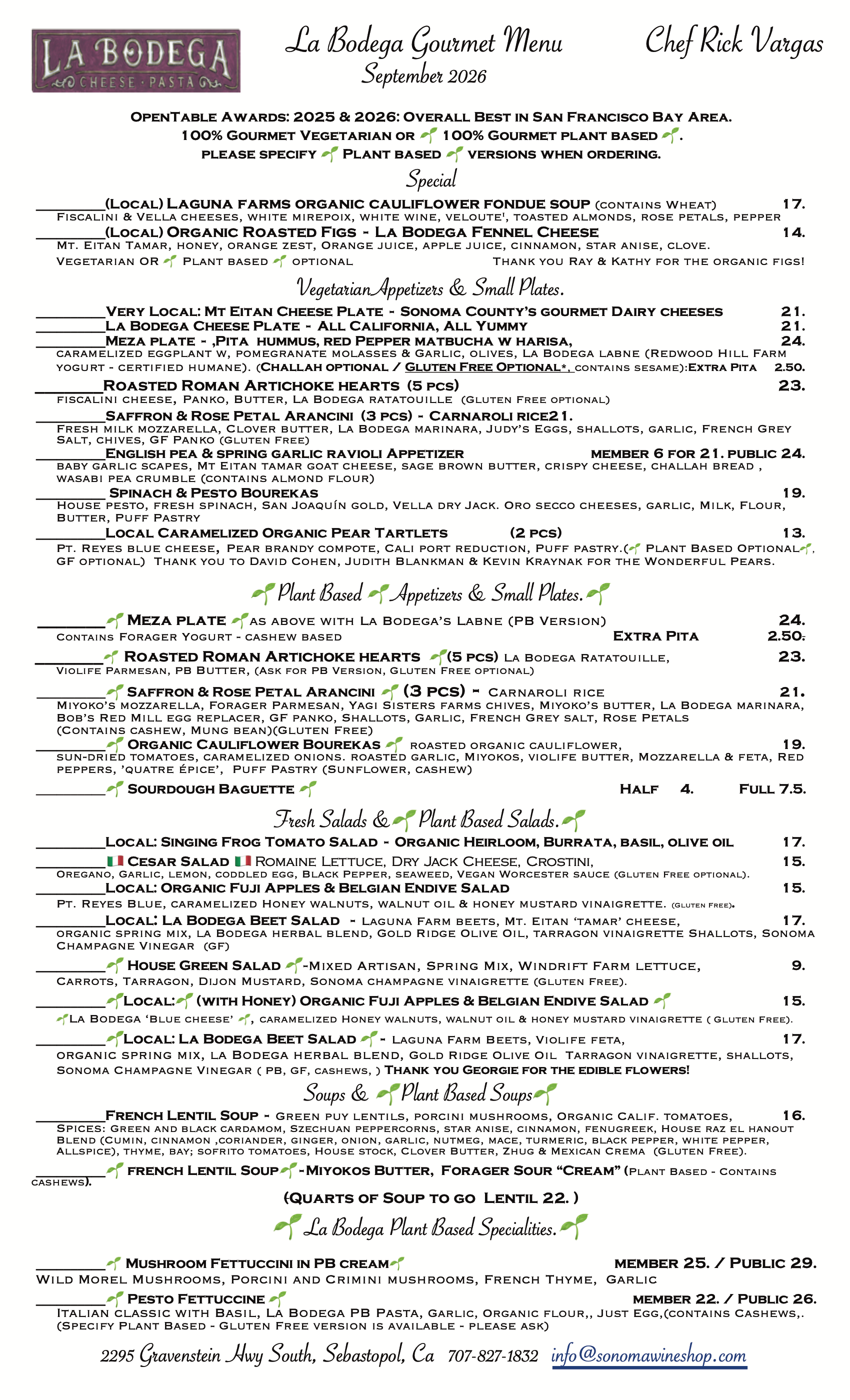 Gourmet Vegetarian & Gourmet Plant Based