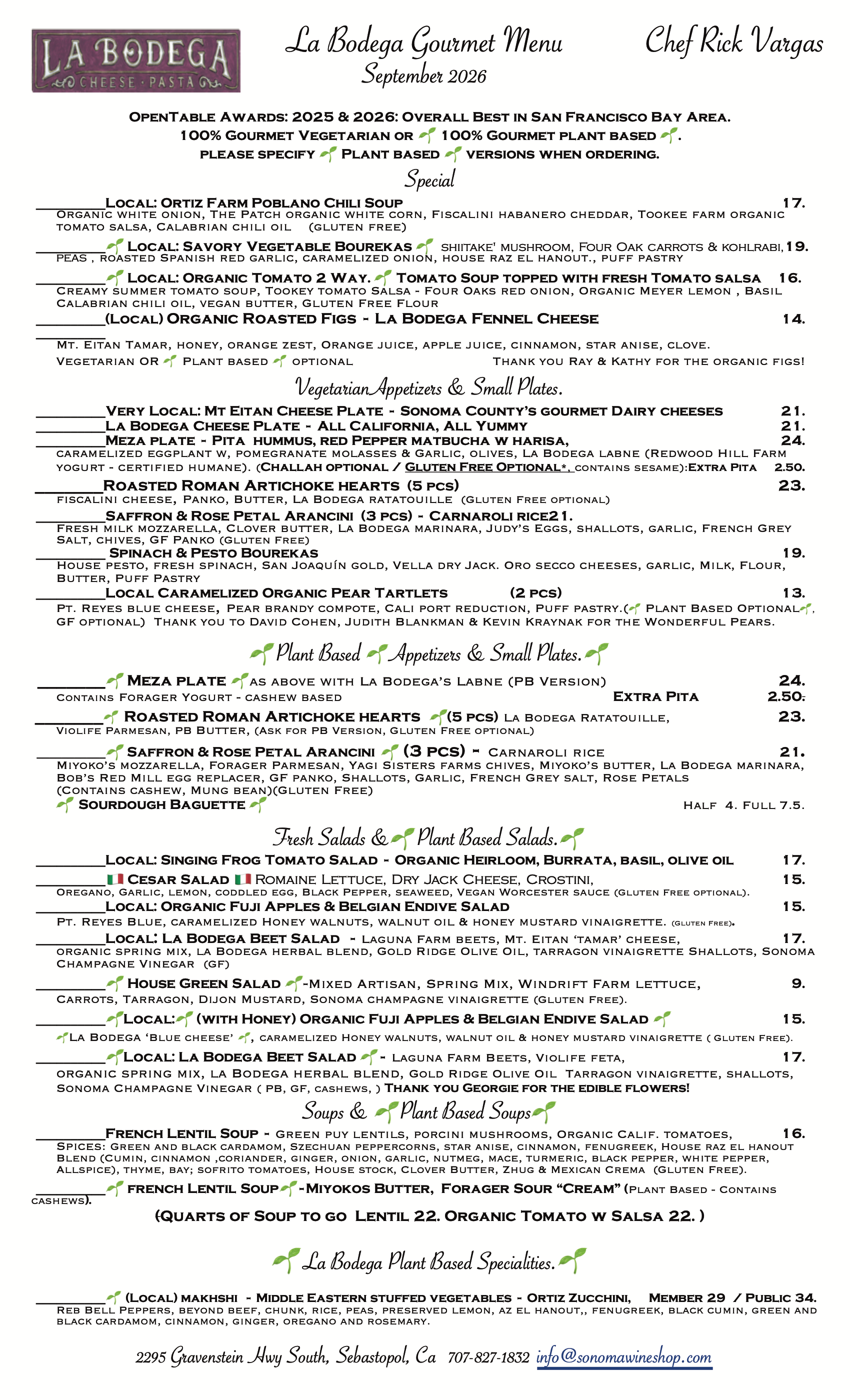 Gourmet Vegetarian & Gourmet Plant Based
