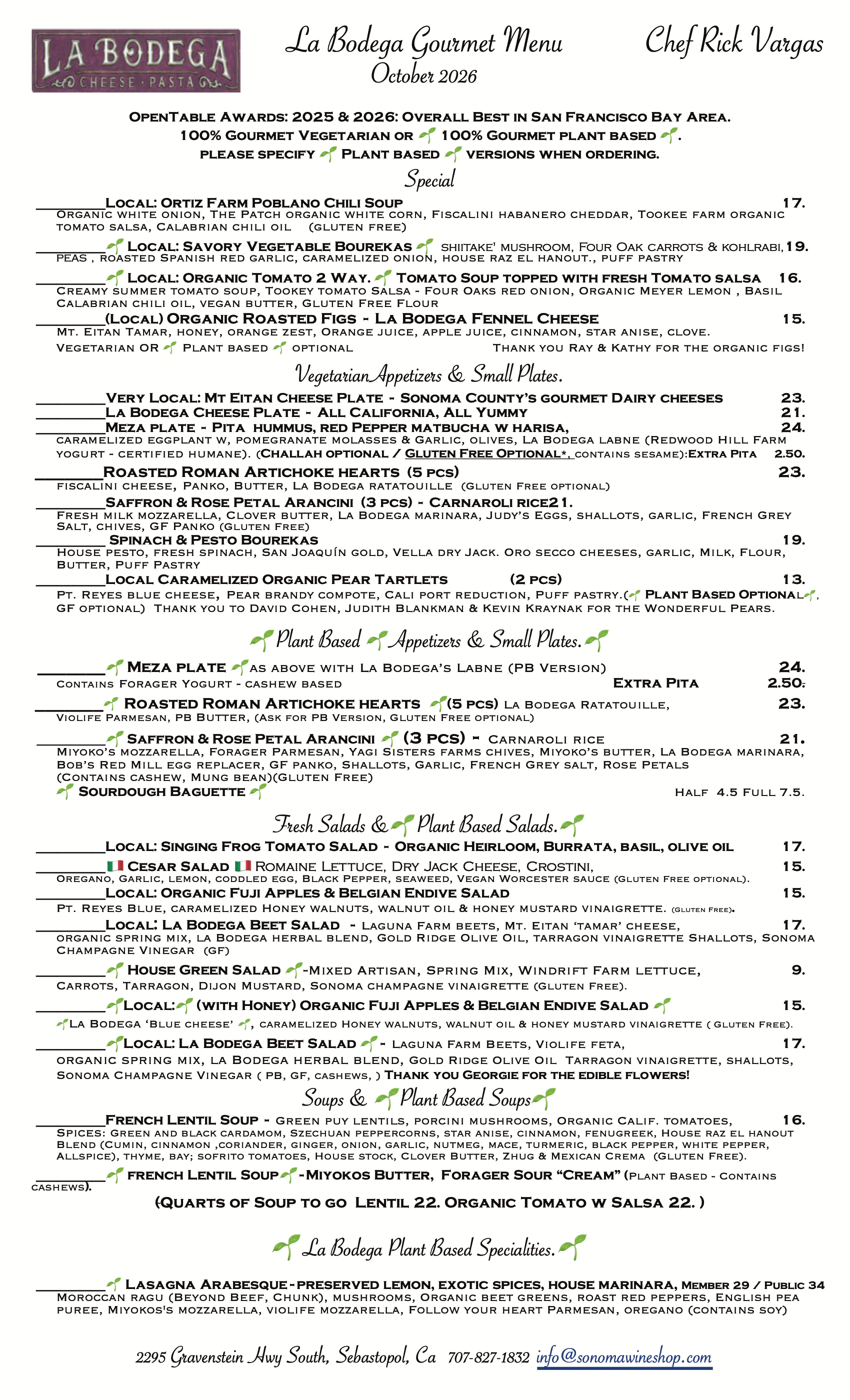 Gourmet Vegetarian & Gourmet Plant Based