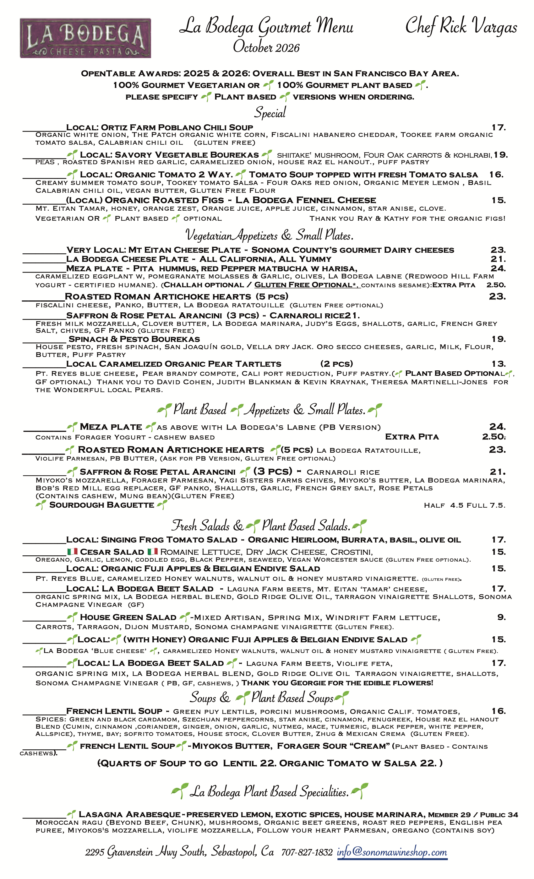 Gourmet Vegetarian & Gourmet Plant Based