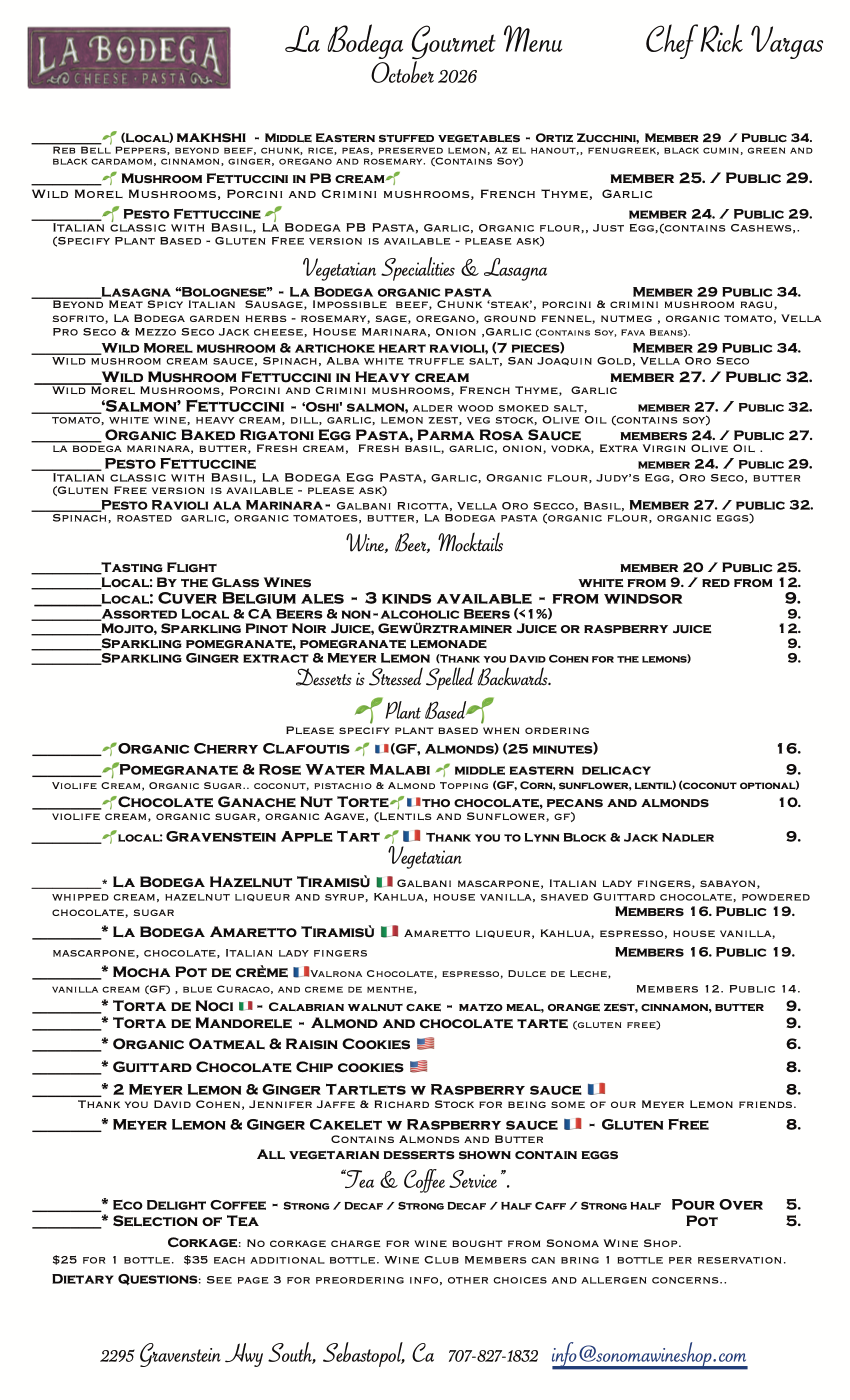 Gourmet Vegetarian & Gourmet Plant Based