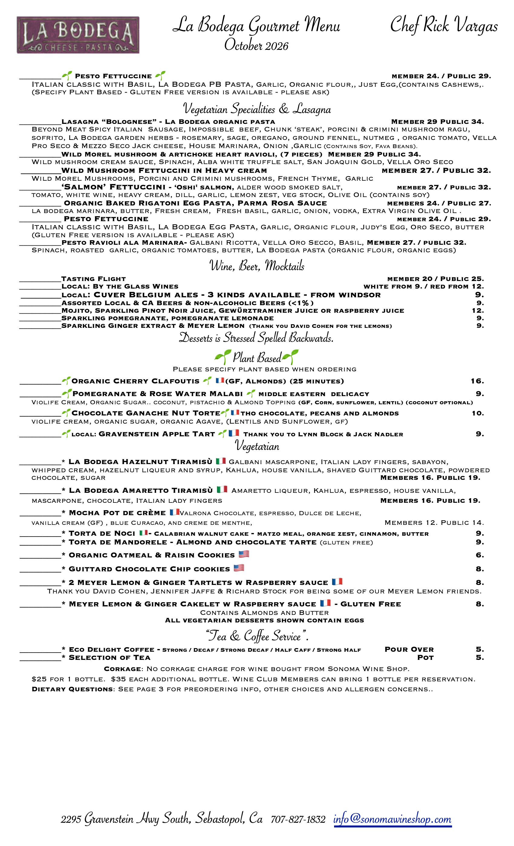 Gourmet Vegetarian & Gourmet Plant Based