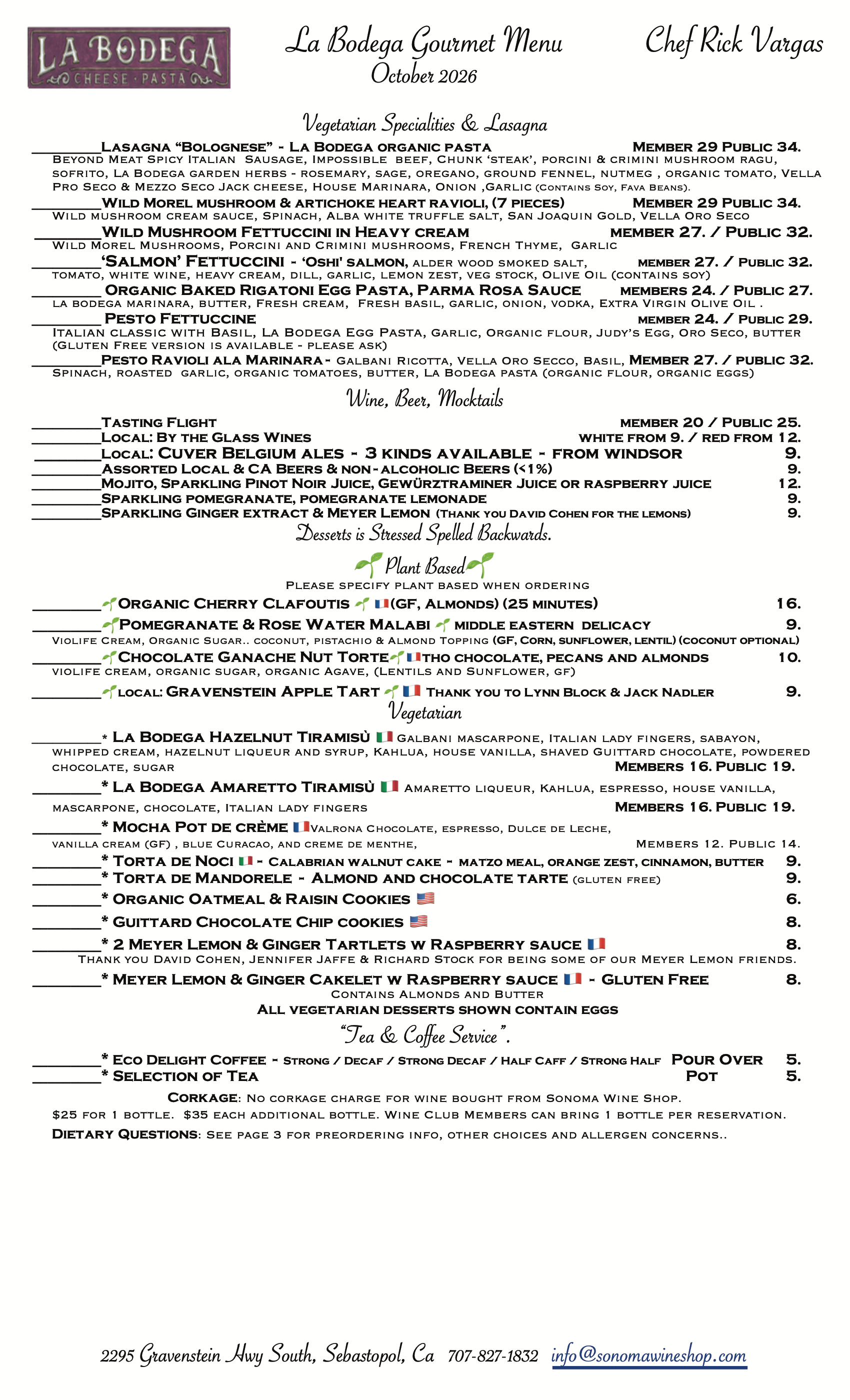 Gourmet Vegetarian & Gourmet Plant Based