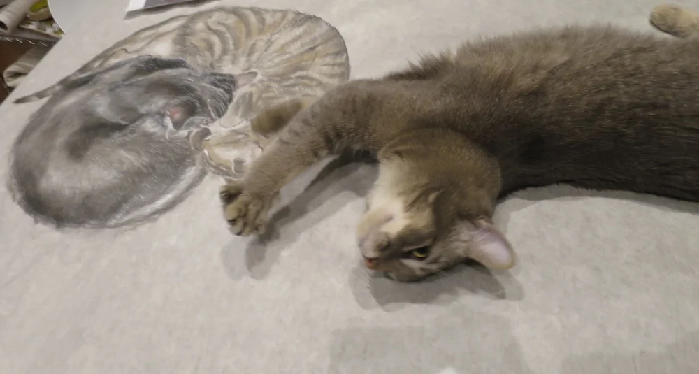   It's always good to show your appreciation when someone is painting your portrait.  