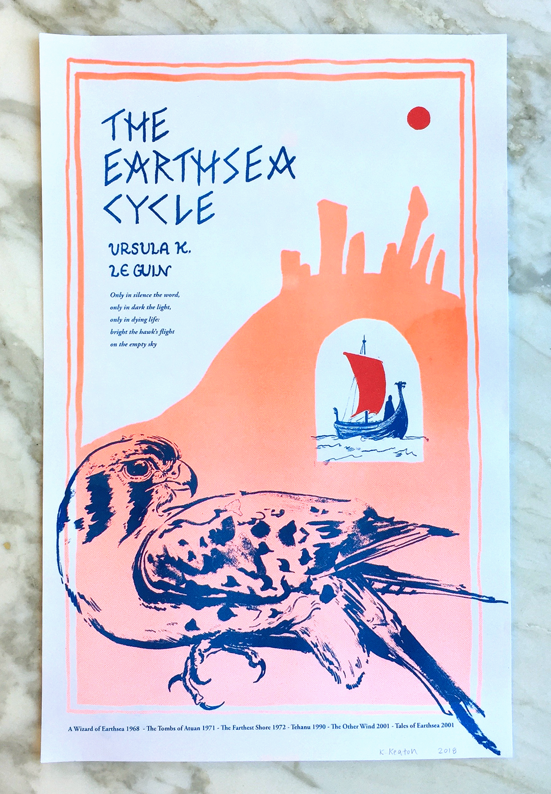 Earthsea Risograph Poster 2018
