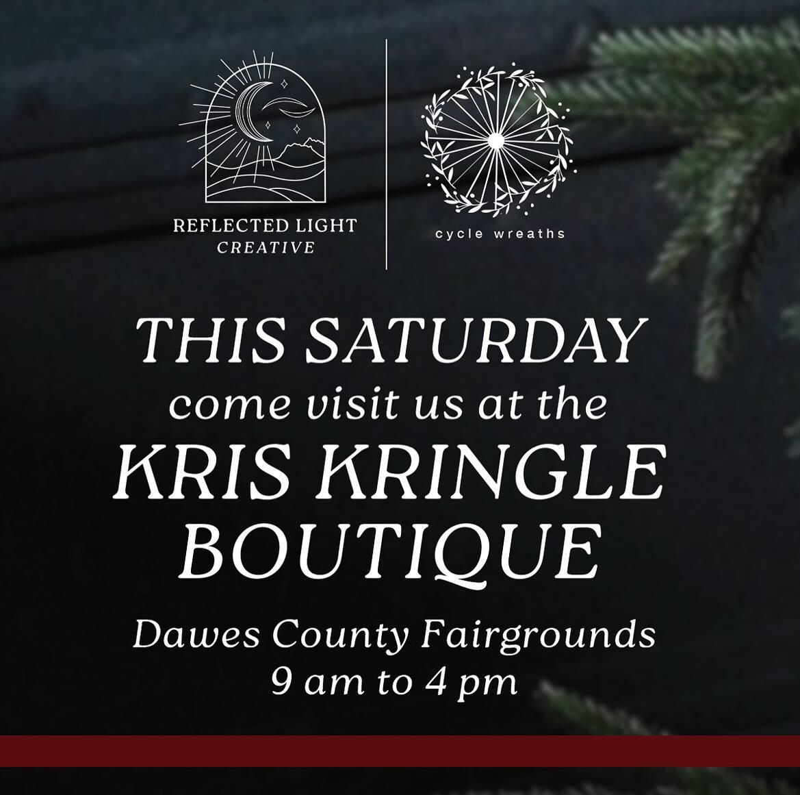 This Saturday, Dec. 5th we will be having a booth at the Kris Kringle Boutique. The event is at the Dawes County Fairgrounds from 9am - 4pm. Stop by to check out our new 2023 up-cycled bike wheel wreaths. We will also have some 3D printed Christmas o