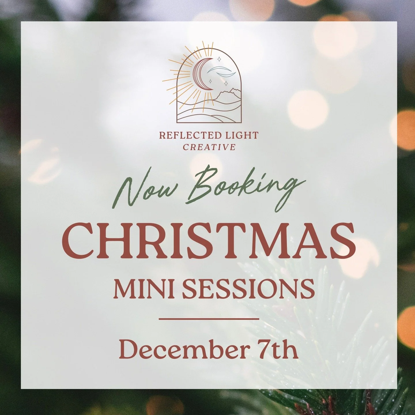 Christmas is just around the corner! 🎄✨

Mini sessions are happening on December 7th with a cute vintage truck decorated for Christmas in the pine trees. Photos will be available for download by December 9th! 

Book now at reflectedlightcreative.com