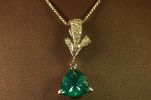 Seafoam Green Tourmaline Pendant Necklace by Mark Schneider ...