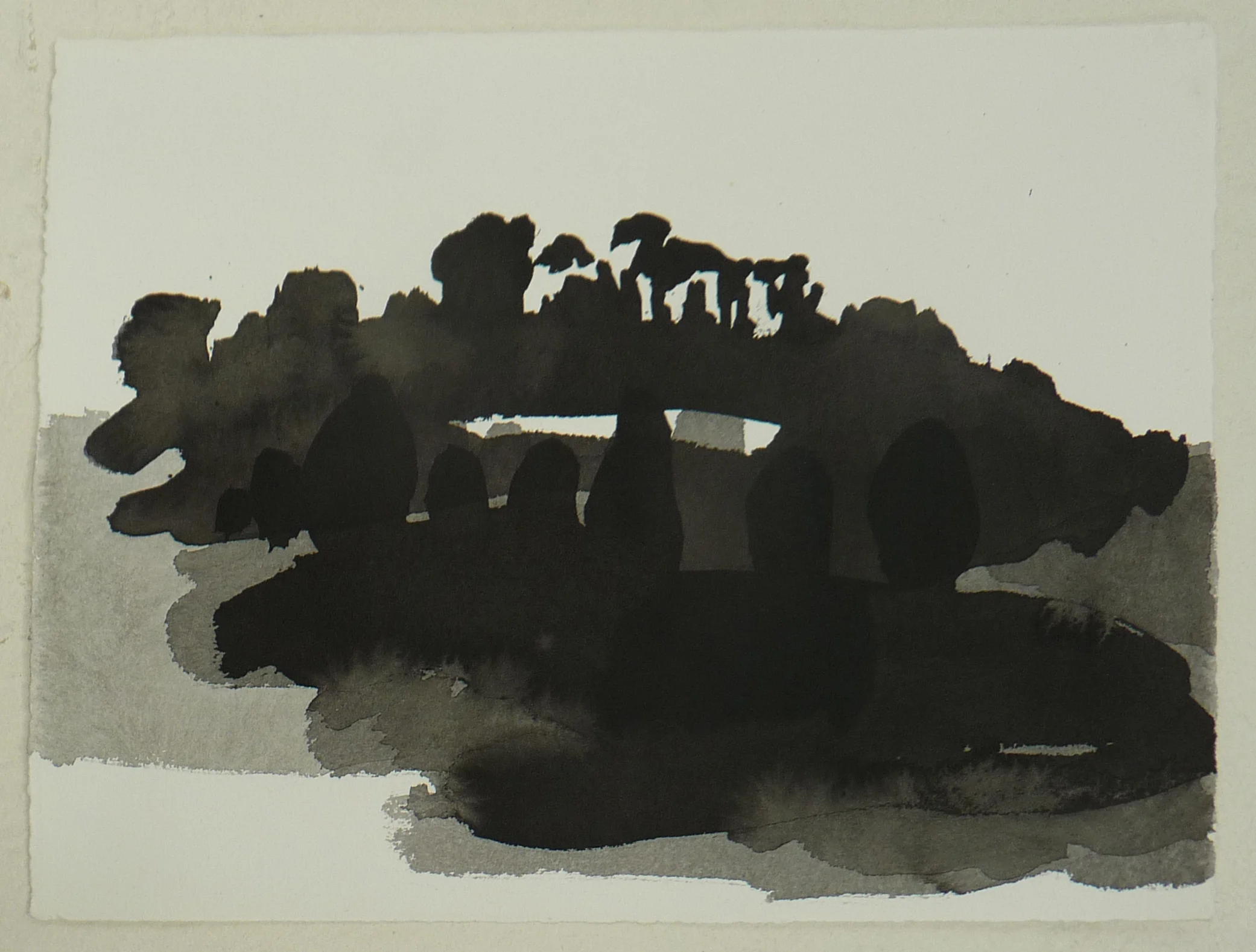   Bald Hill II&nbsp; &nbsp;2011 ink on paper 25 x 32cm 